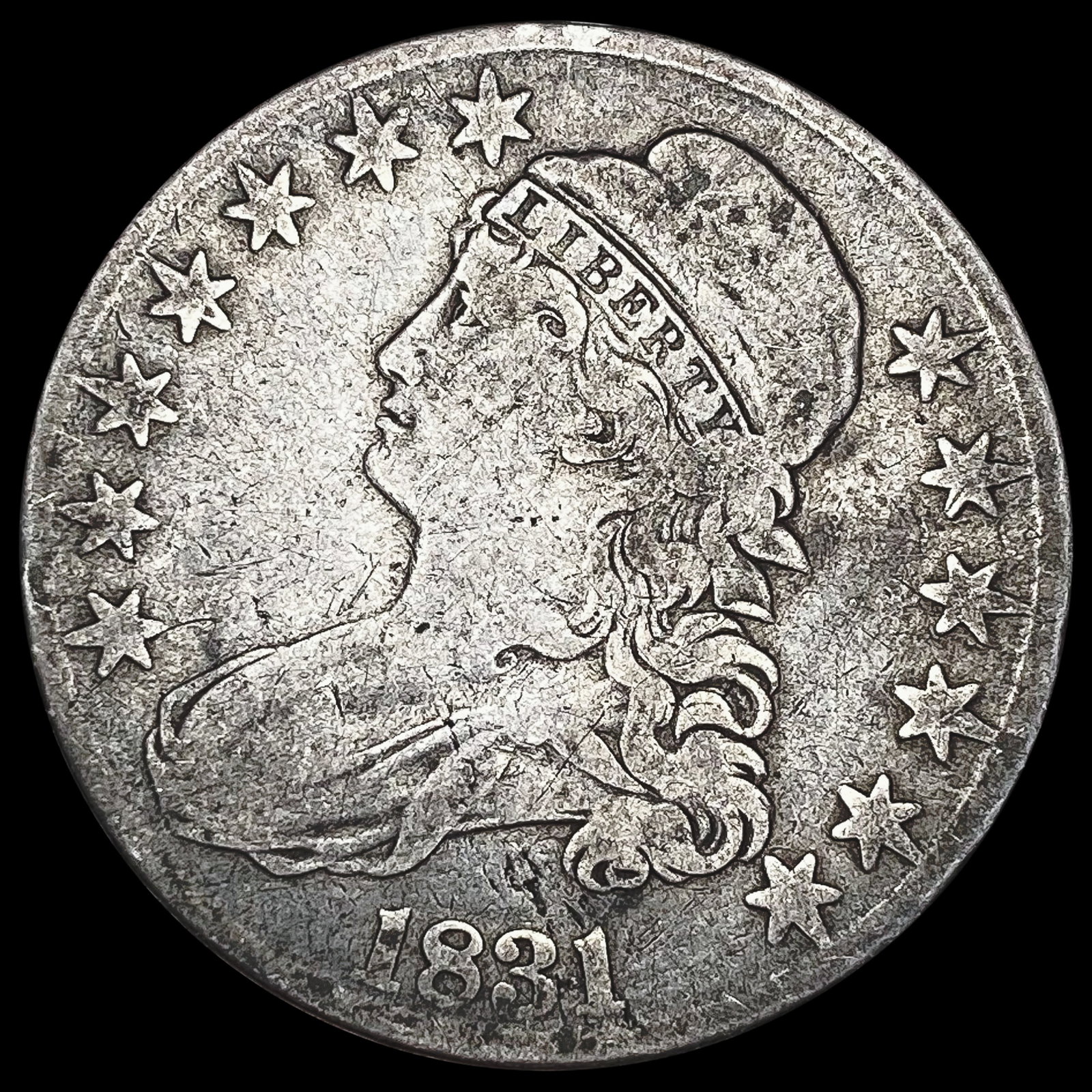 1831 Capped Bust Half Dollar LIGHTLY CIRCULATED: 1831 Capped Bust Half Dollar LIGHTLY CIRCULATED