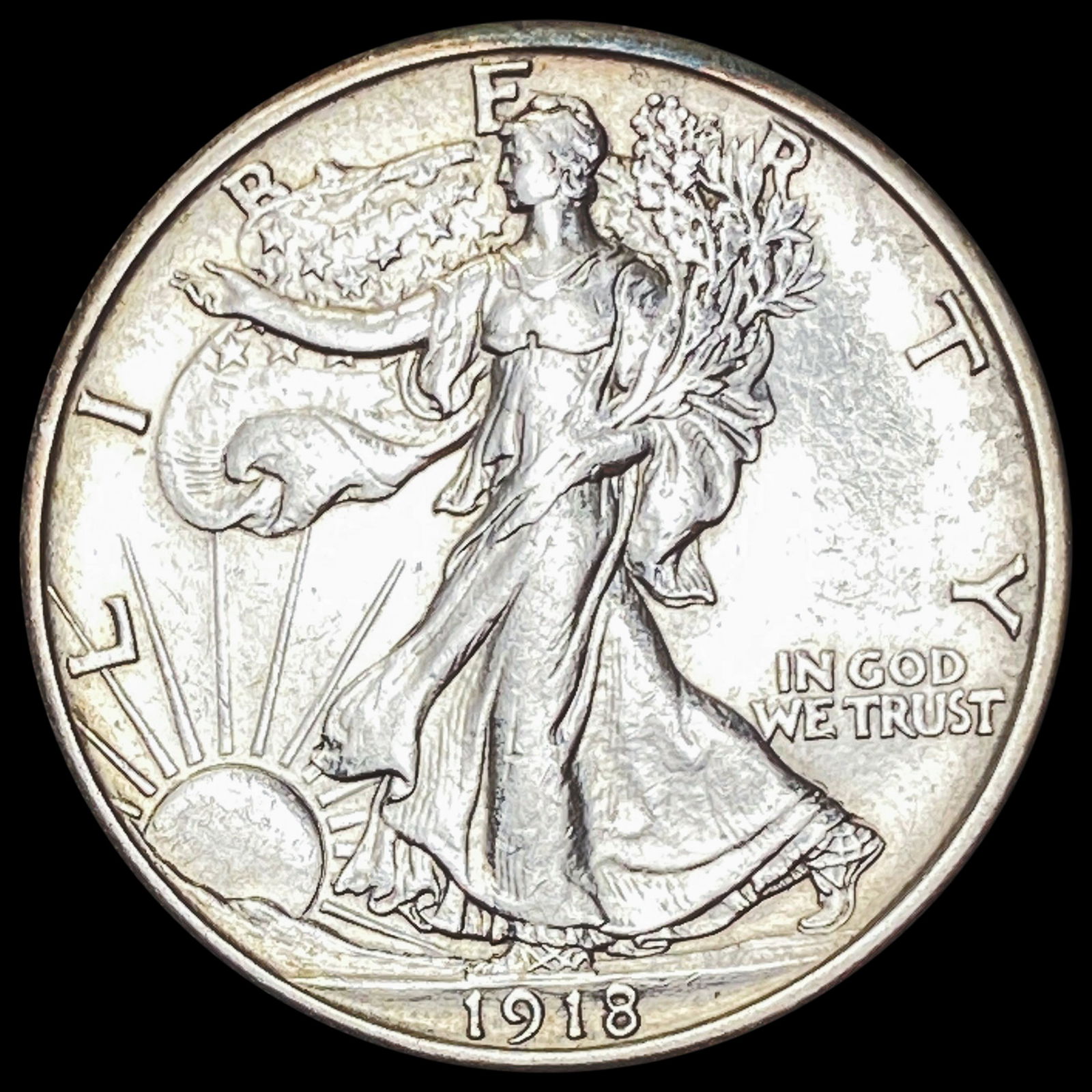 1918 Walking Liberty Half Dollar CLOSELY UNCIRCULATED (1 of 2)