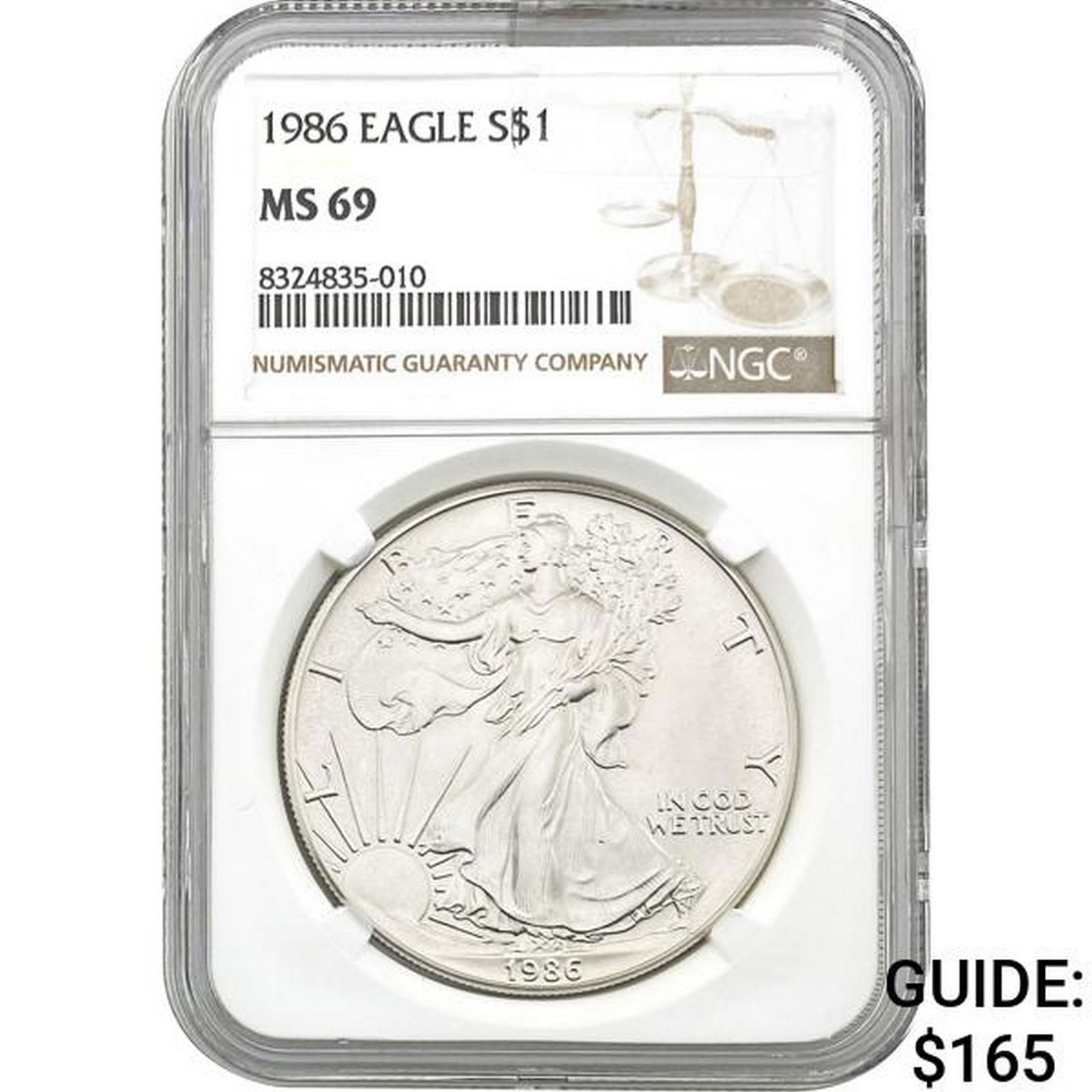 1986 American Silver Eagle NGC MS69 (1 of 2)