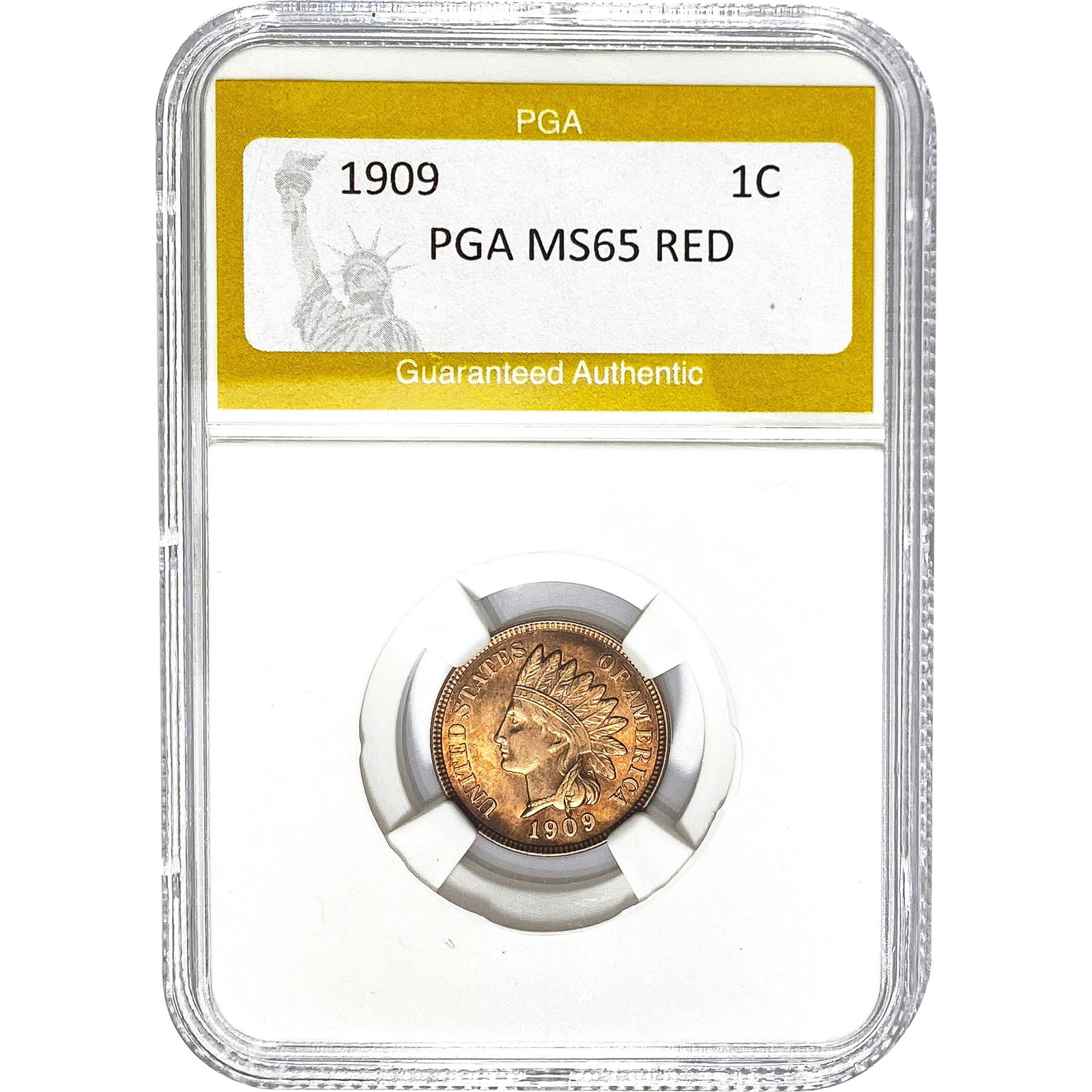 1909 Indian Head Cent PGA MS65 RED (1 of 2)