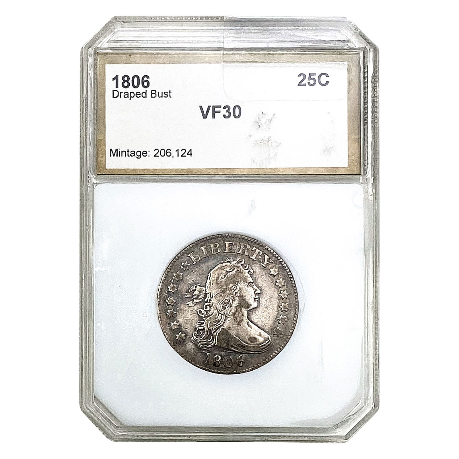 1806 Draped Bust Quarter PCI VF30 (1 of 2)