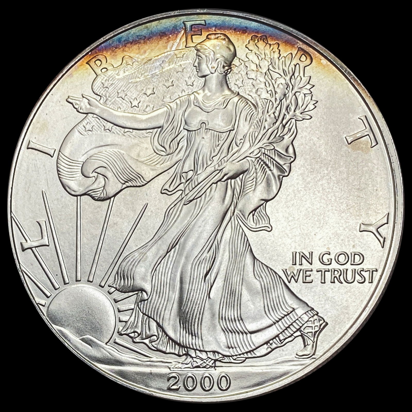2000 American Silver Eagle SUPERB GEM BU (1 of 2)