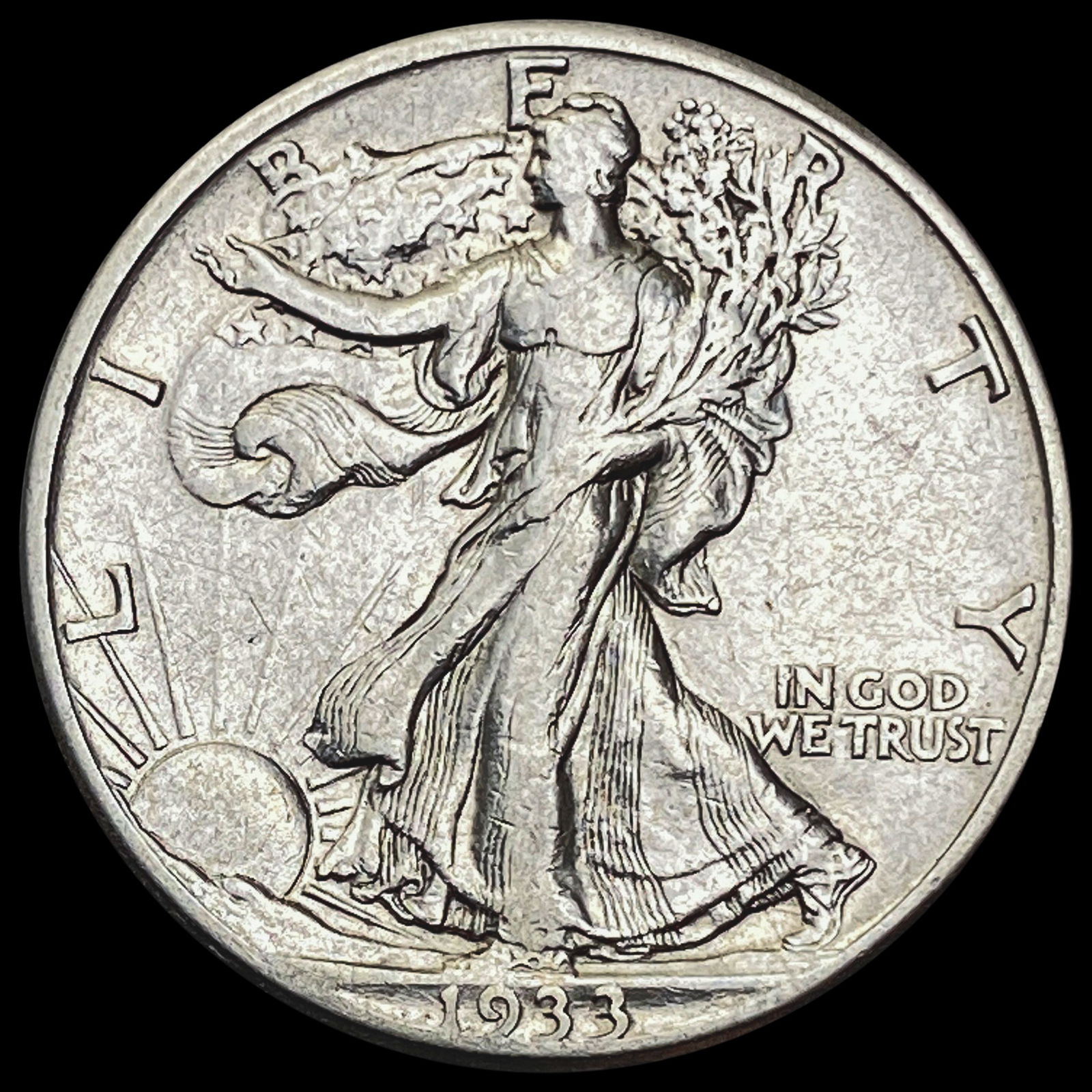 1933-S Walking Liberty Half Dollar CLOSELY UNCIRCULATED (1 of 2)