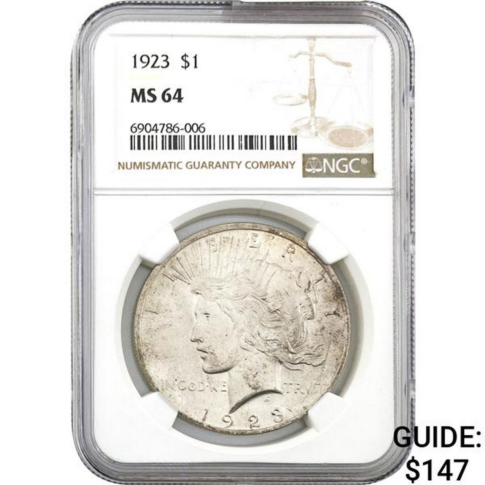 1923 Peace Dollar NGC MS64 (1 of 2)