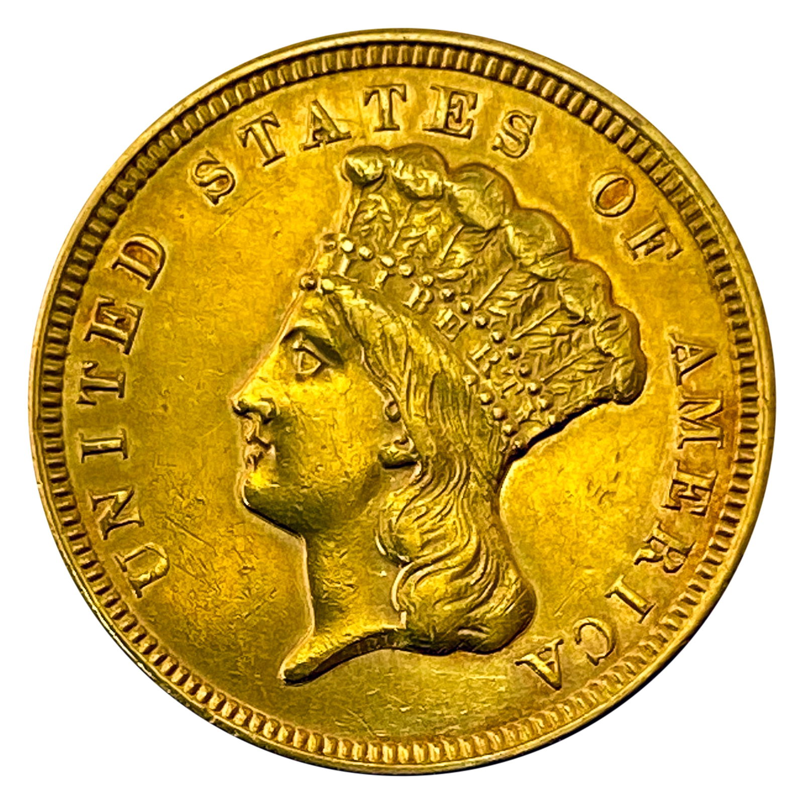 1856 $3 Gold Piece CHOICE BU (1 of 2)