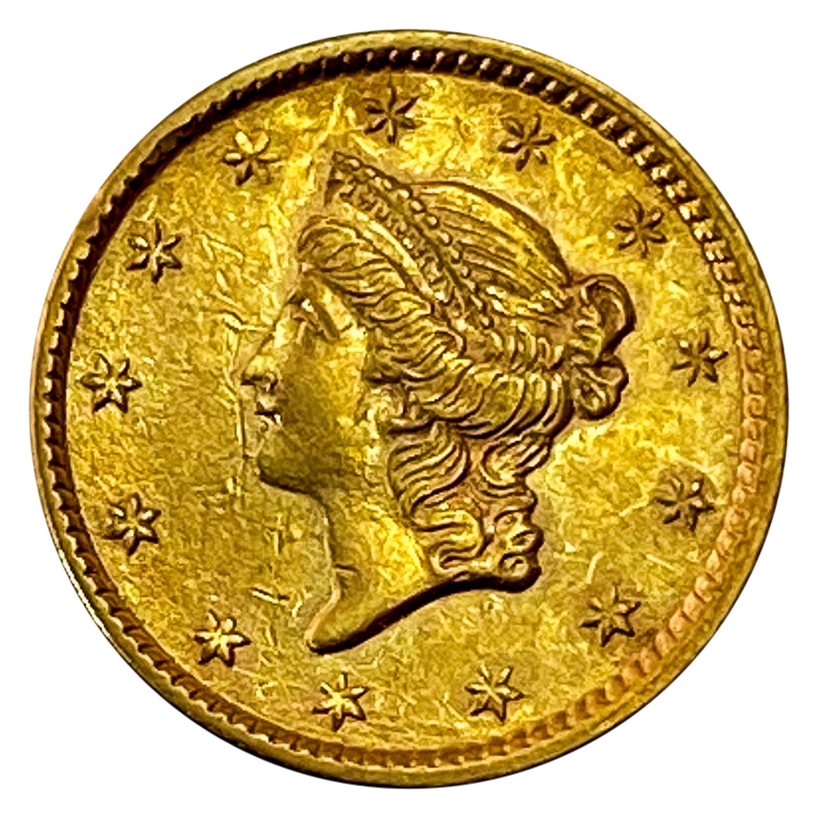 1853 Rare Gold Dollar CHOICE BU (1 of 2)