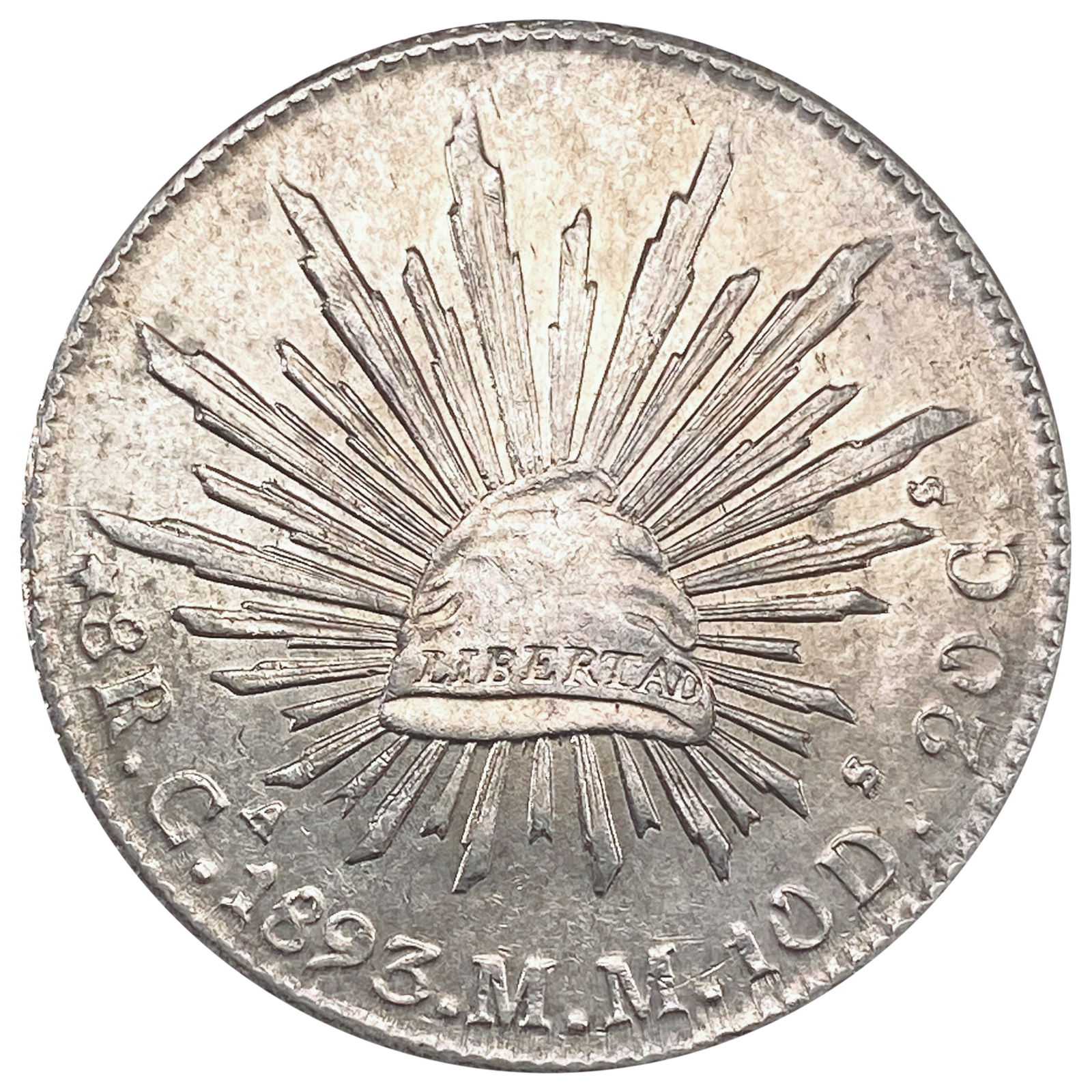 1893Ca MM Mexico Silver 8 Reales CLOSELY UNCIRCULATED CLOSELY UNCIRCULATED (1 of 2)