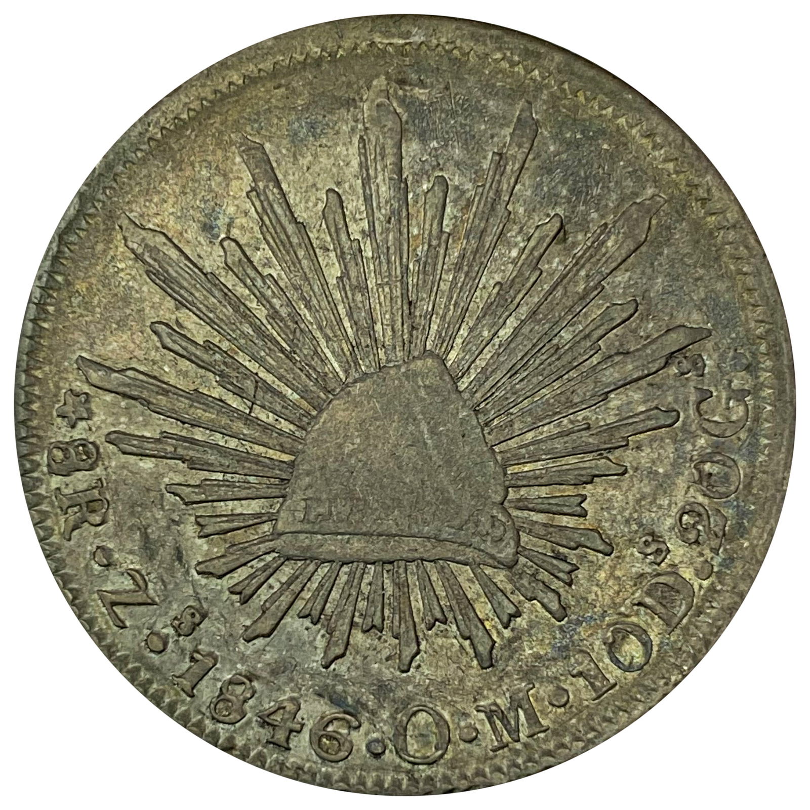 1846Zs OM Mexico Silver 8 Reales NEARLY UNCIRCULATED (1 of 2)