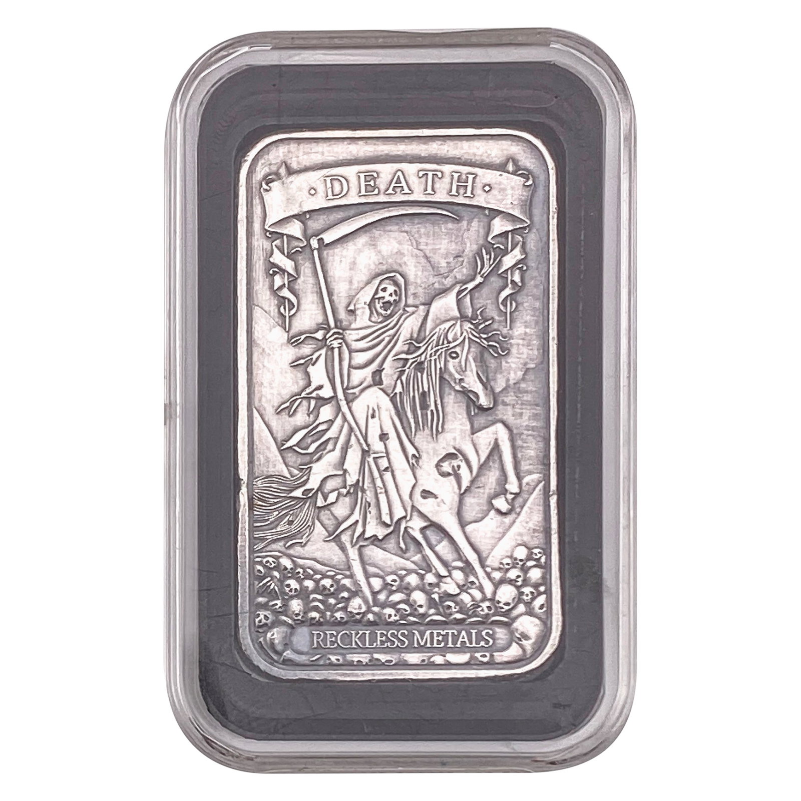 100g Silver Bar The Poured Horsemen: 100g Silver Bar The Poured Horsemen