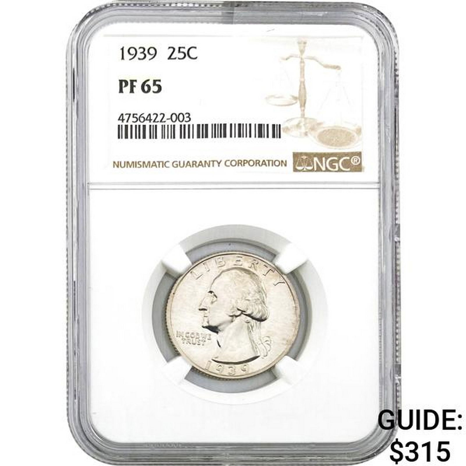 1939 25C Washington Quarter NGC PF65 (1 of 2)