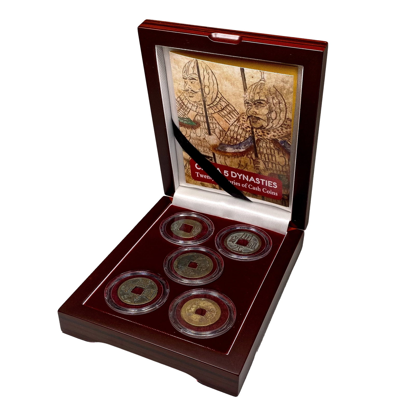 China 5 Dynasties 5 coin set box: China 5 Dynasties 5 coin set box