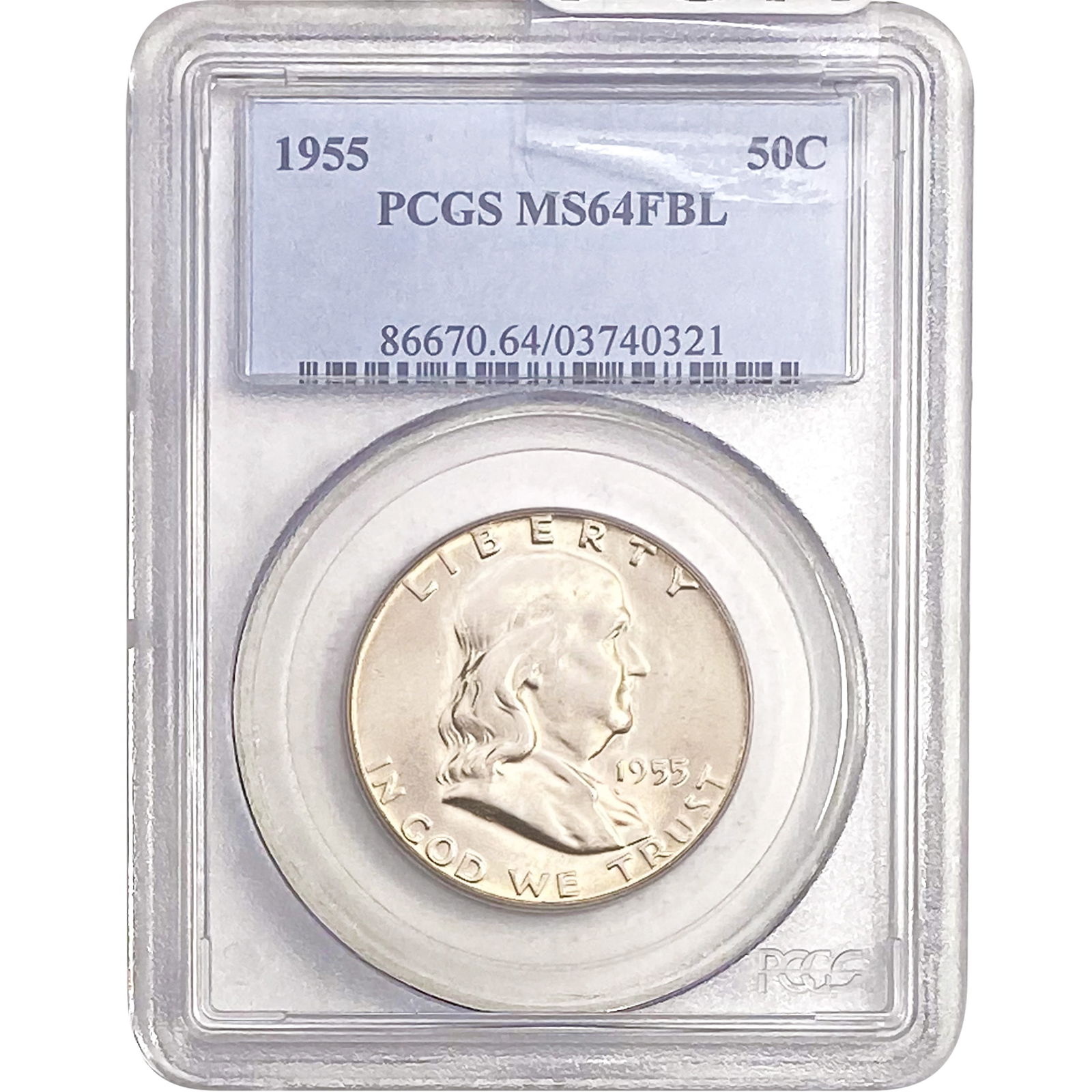 1955 Franklin Half Dollar PCGS MS64FBL (1 of 2)