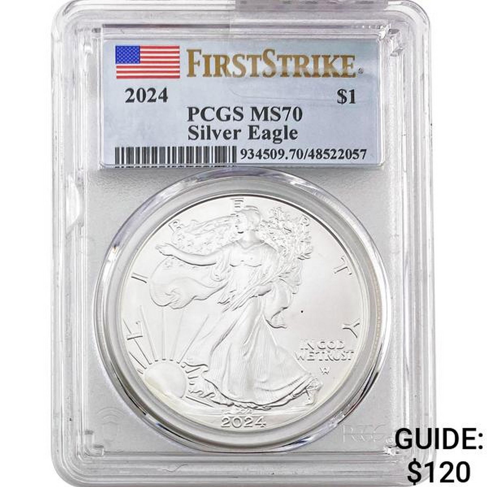 2024 $1 Silver Eagle PCGS MS70 (1 of 2)