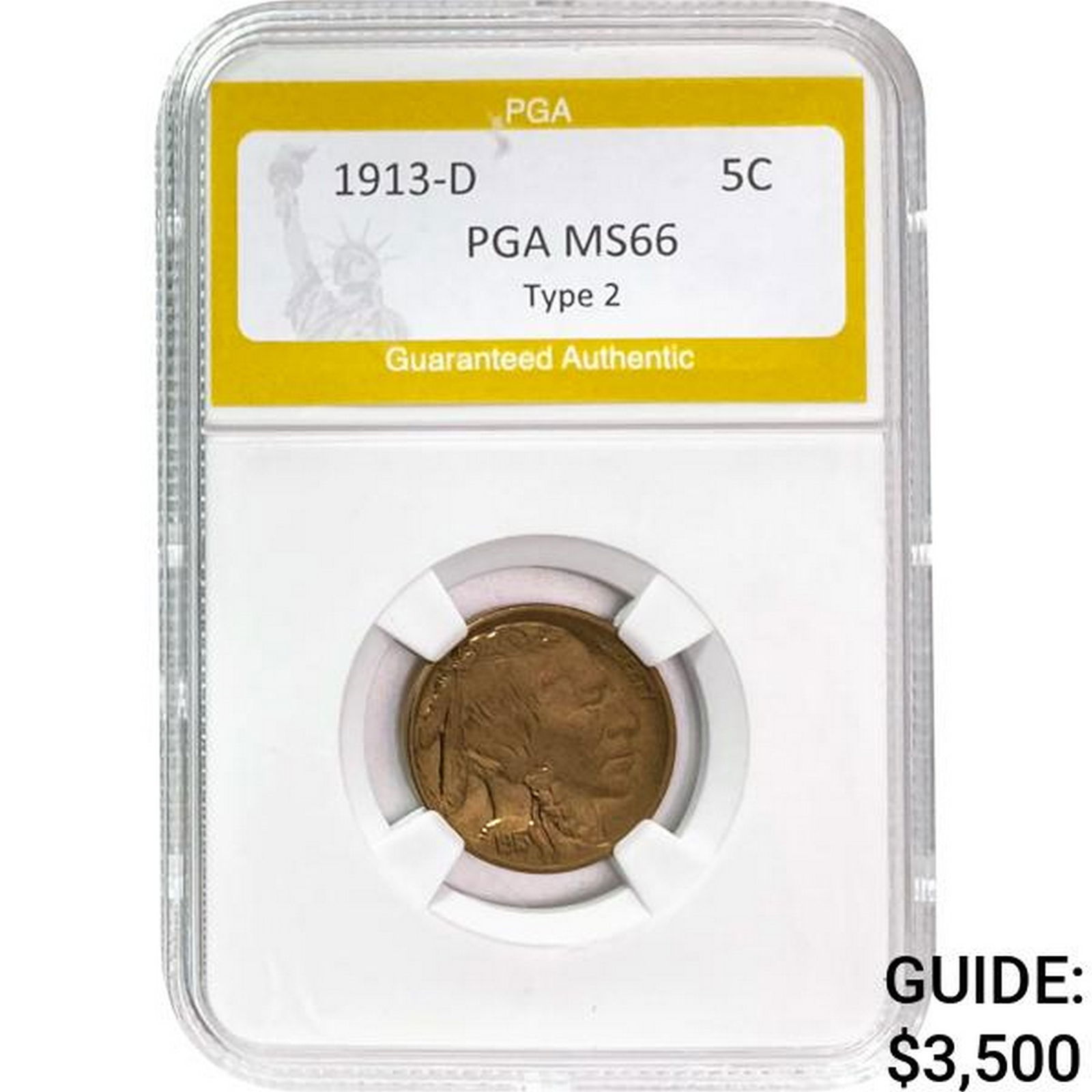 1913-D TY2 Buffalo Nickel PGA MS66 (1 of 2)