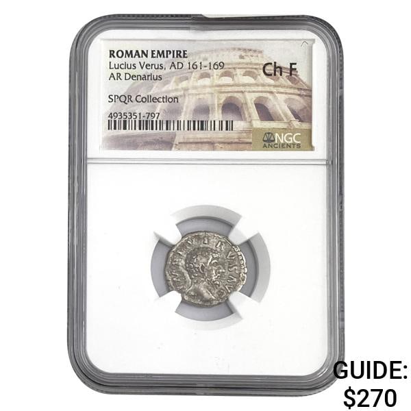 Roman Lucius Verus, AD 161-169 Silver Denarius NGC (1 of 2)