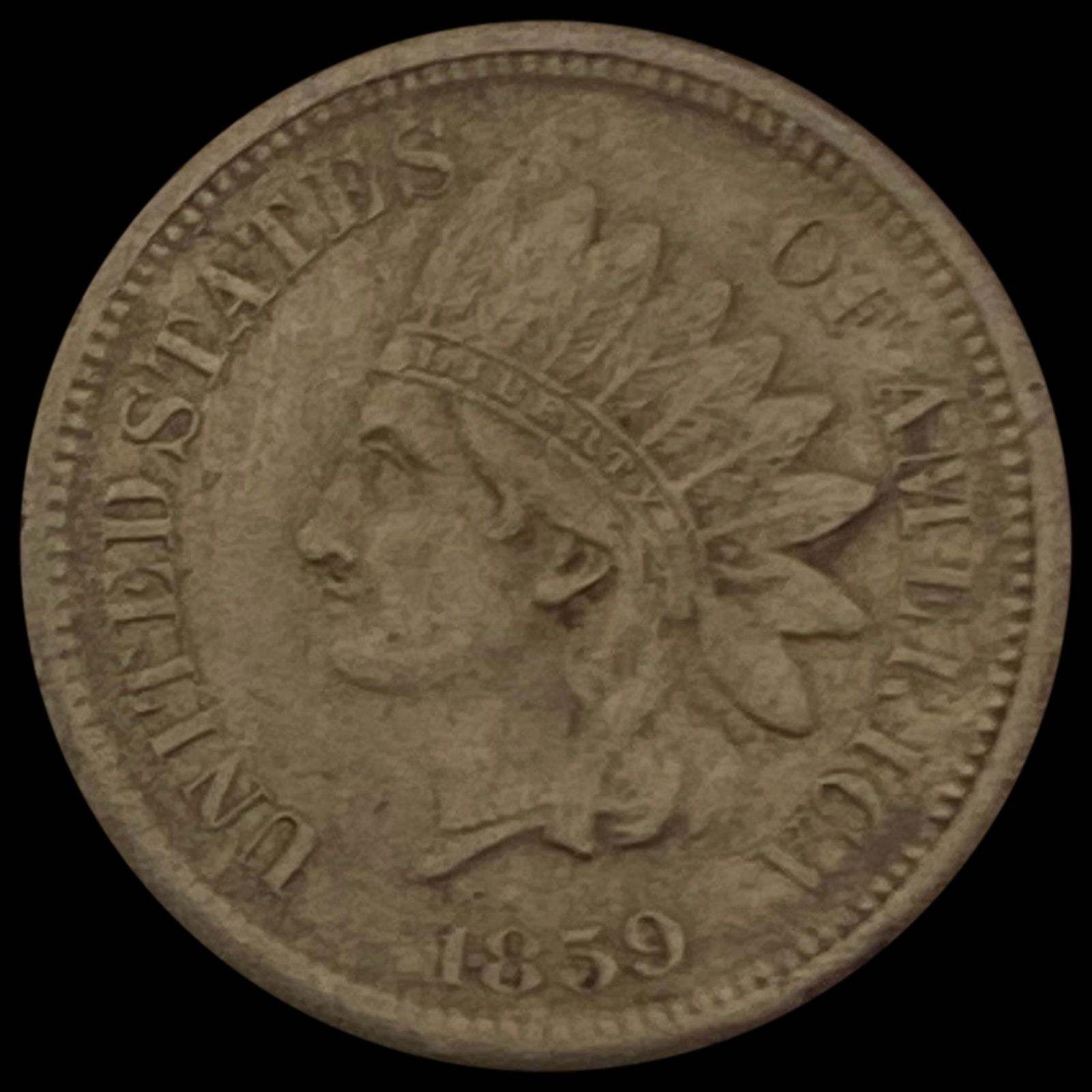 1859 Indian Head Cent CLOSELY UNCIRCULATED (1 of 2)