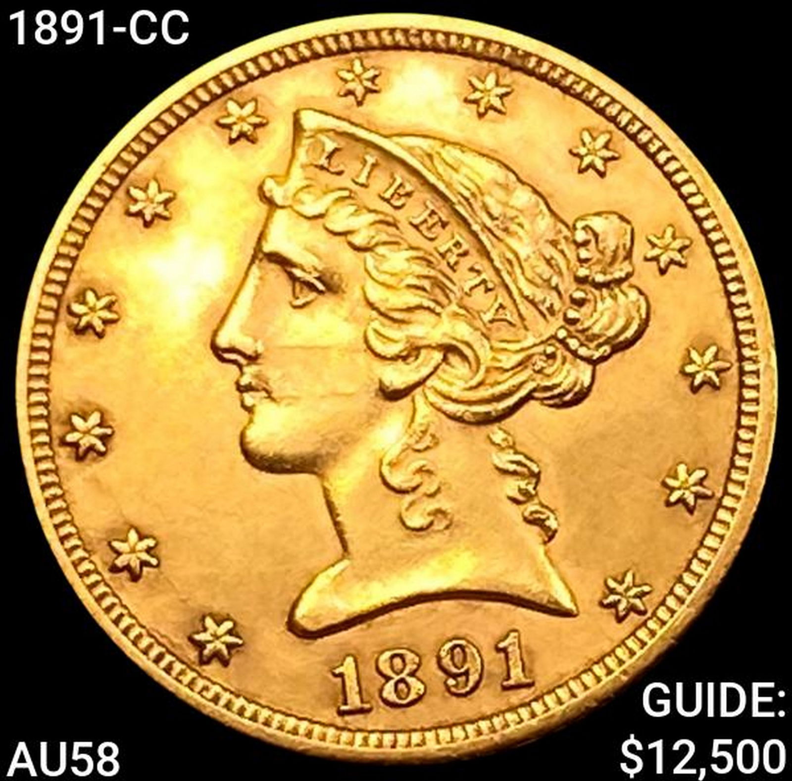 1891-CC $5 Gold Half Eagle (1 of 2)