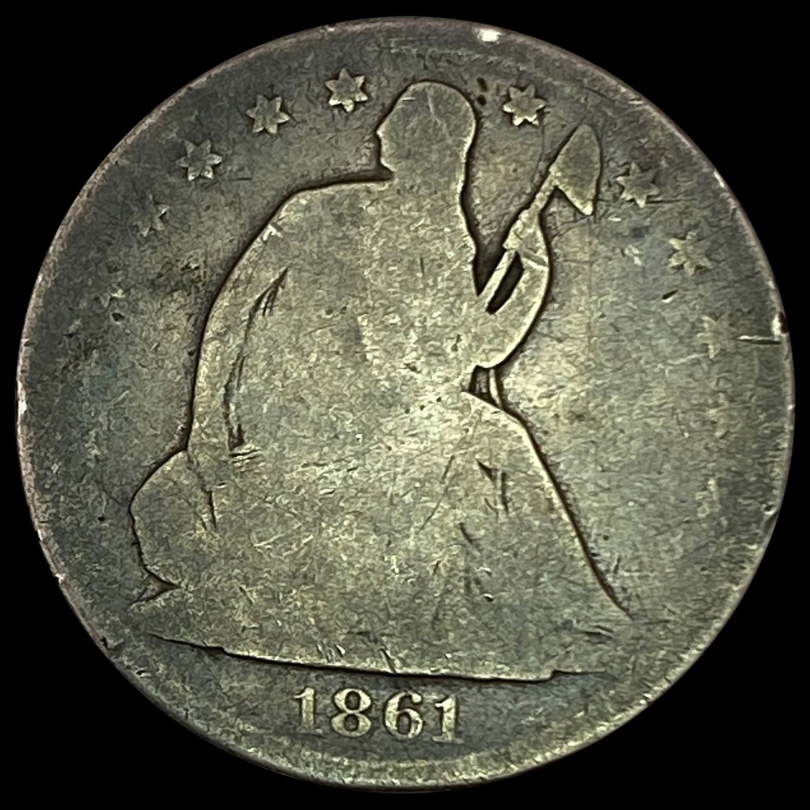 1861-O Seated Liberty Half Dollar NICELY CIRCULATED (1 of 2)