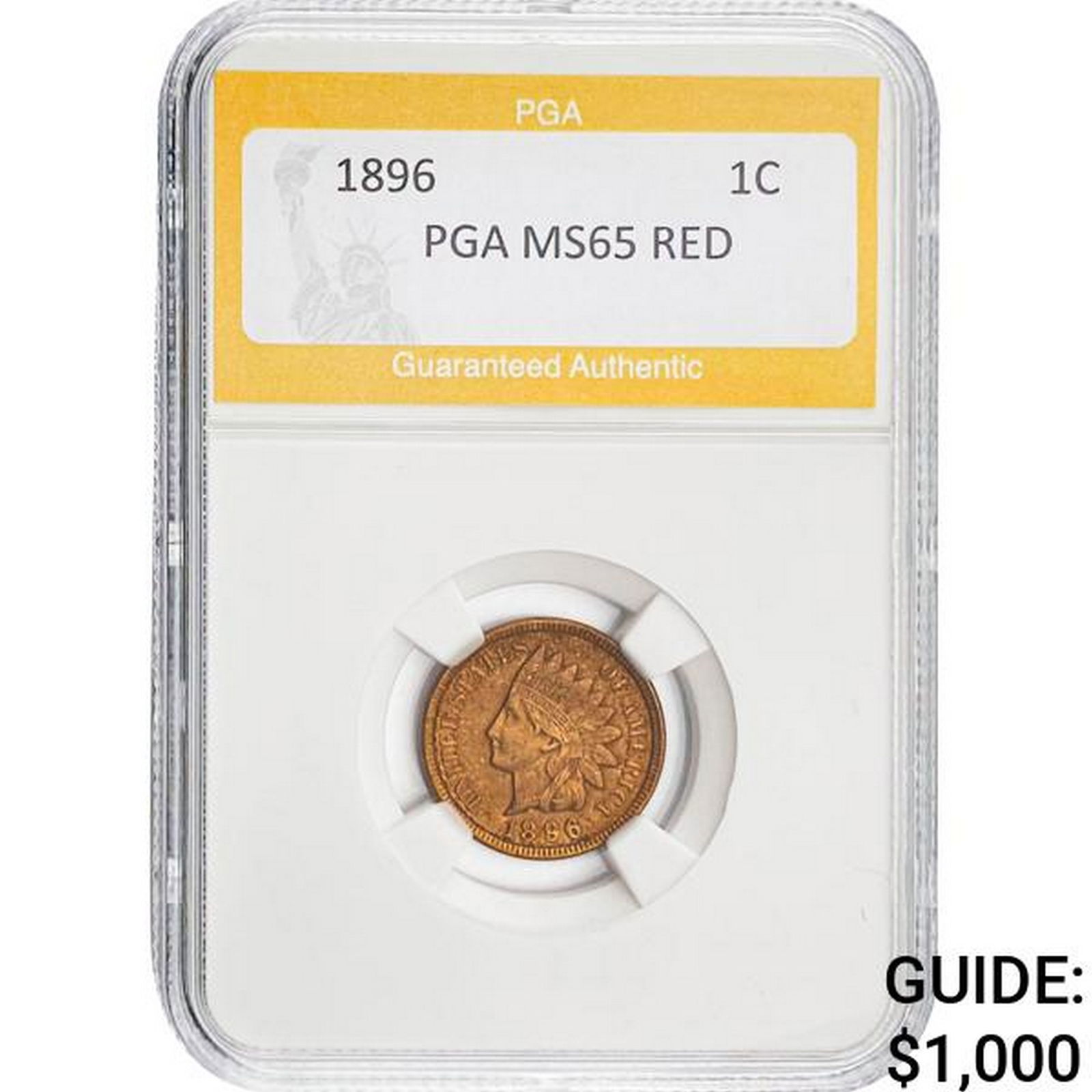1896 Indian Head Cent PGA MS65 RED (1 of 2)
