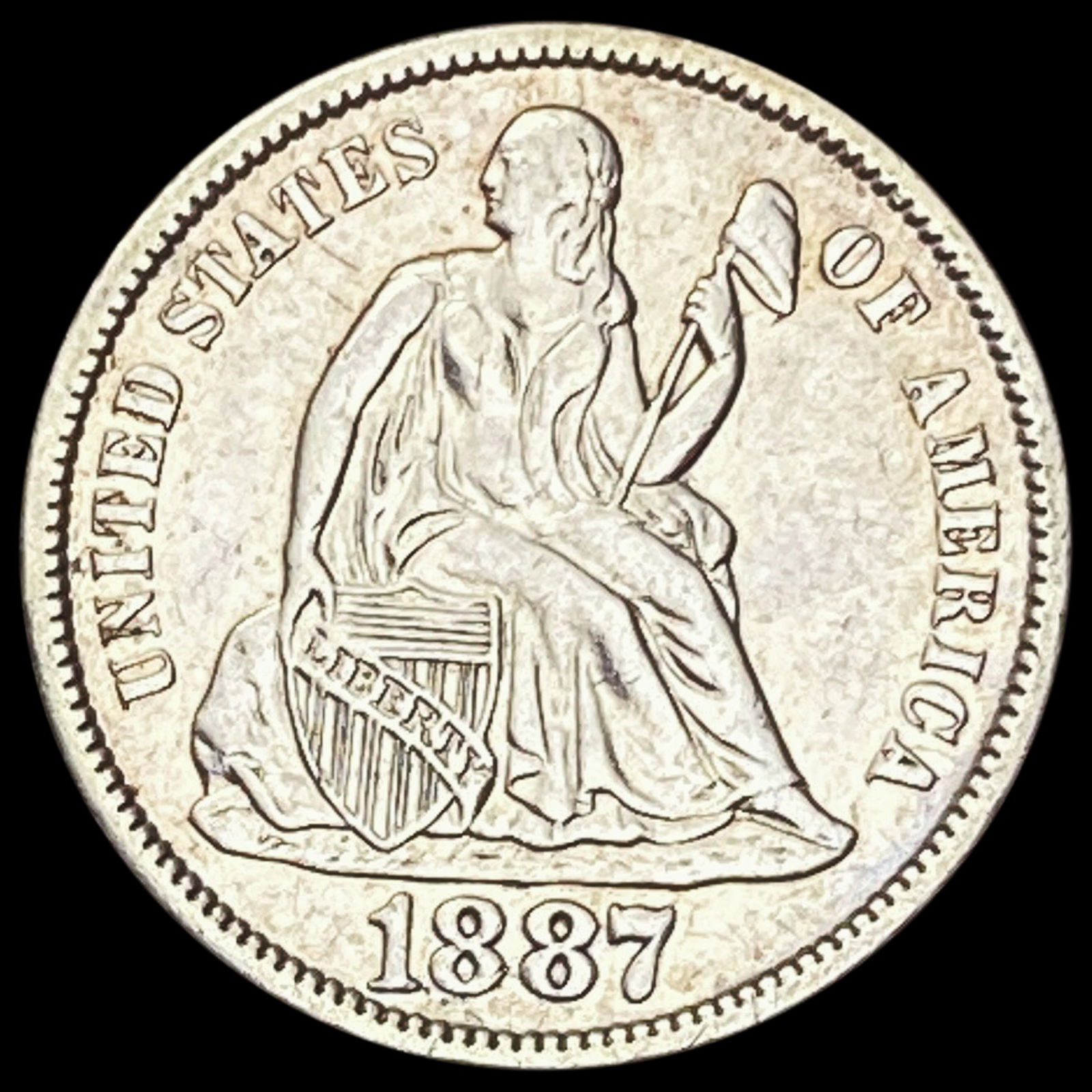 1887-S Seated Liberty Dime UNCIRCULATED (1 of 2)