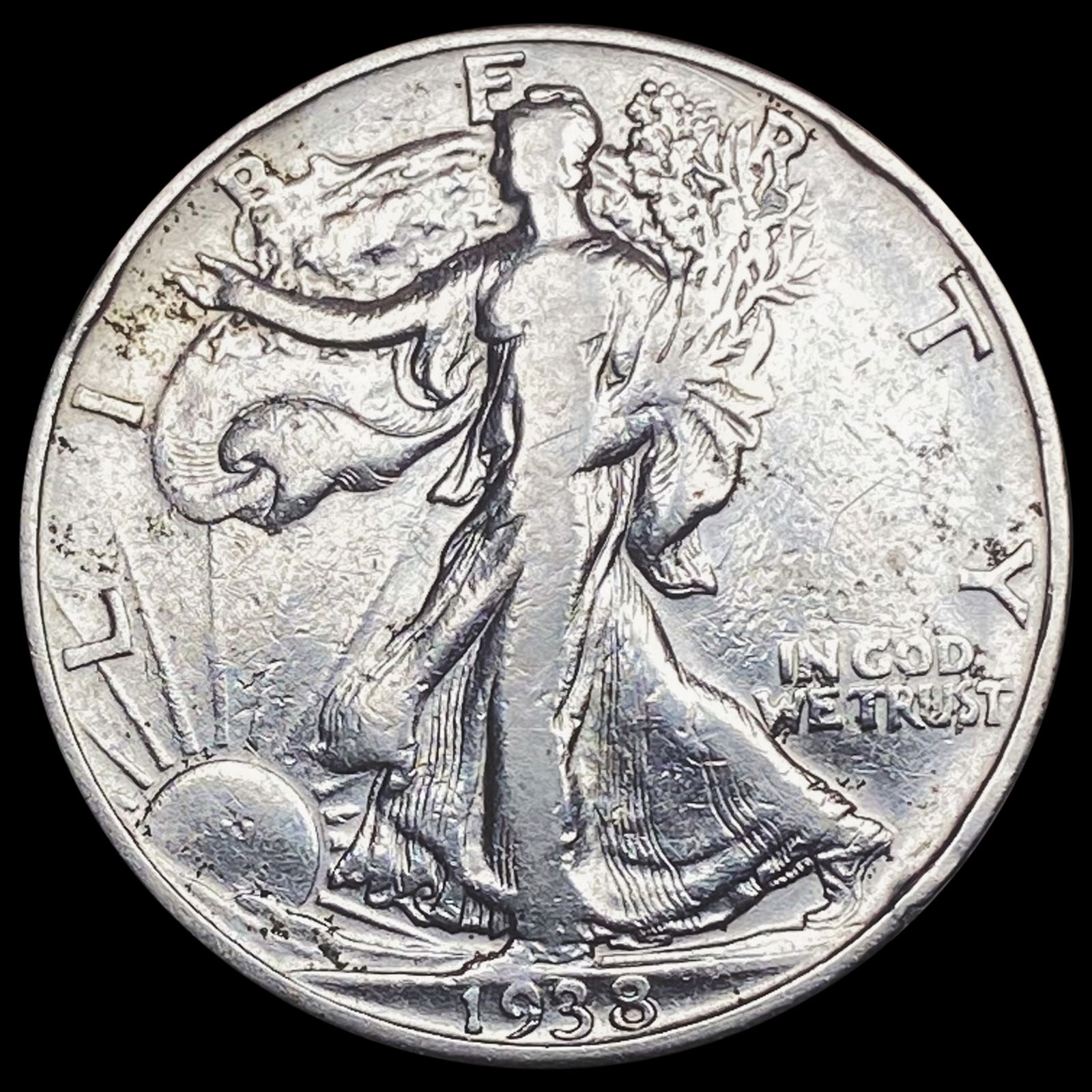 1938-D Walking Liberty Half Dollar NEARLY UNCIRCULATED (1 of 2)