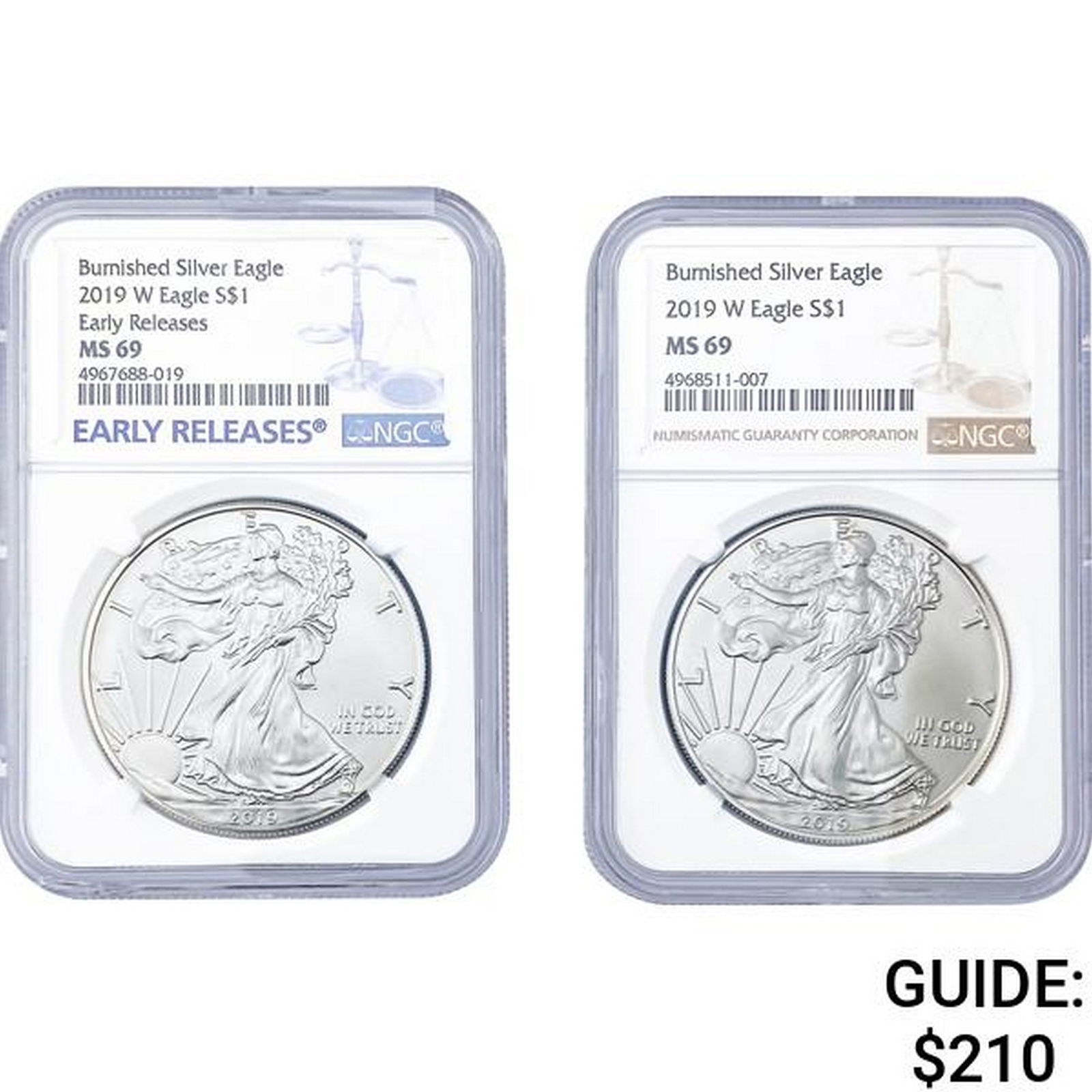 [2]2019 Silver Eagle PCGS MS69 (1 of 2)