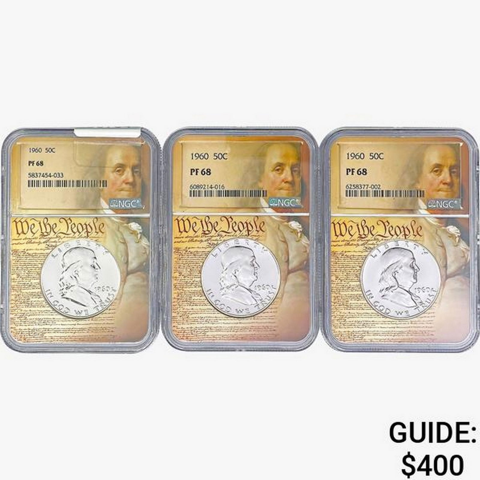 [3] 1960 Franklin Half Dollar NGC PF68 (1 of 2)