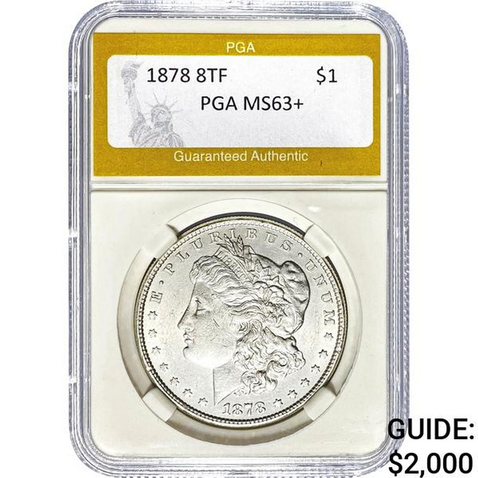 1878 8TF Morgan Dollar PGA MS63+ (1 of 2)