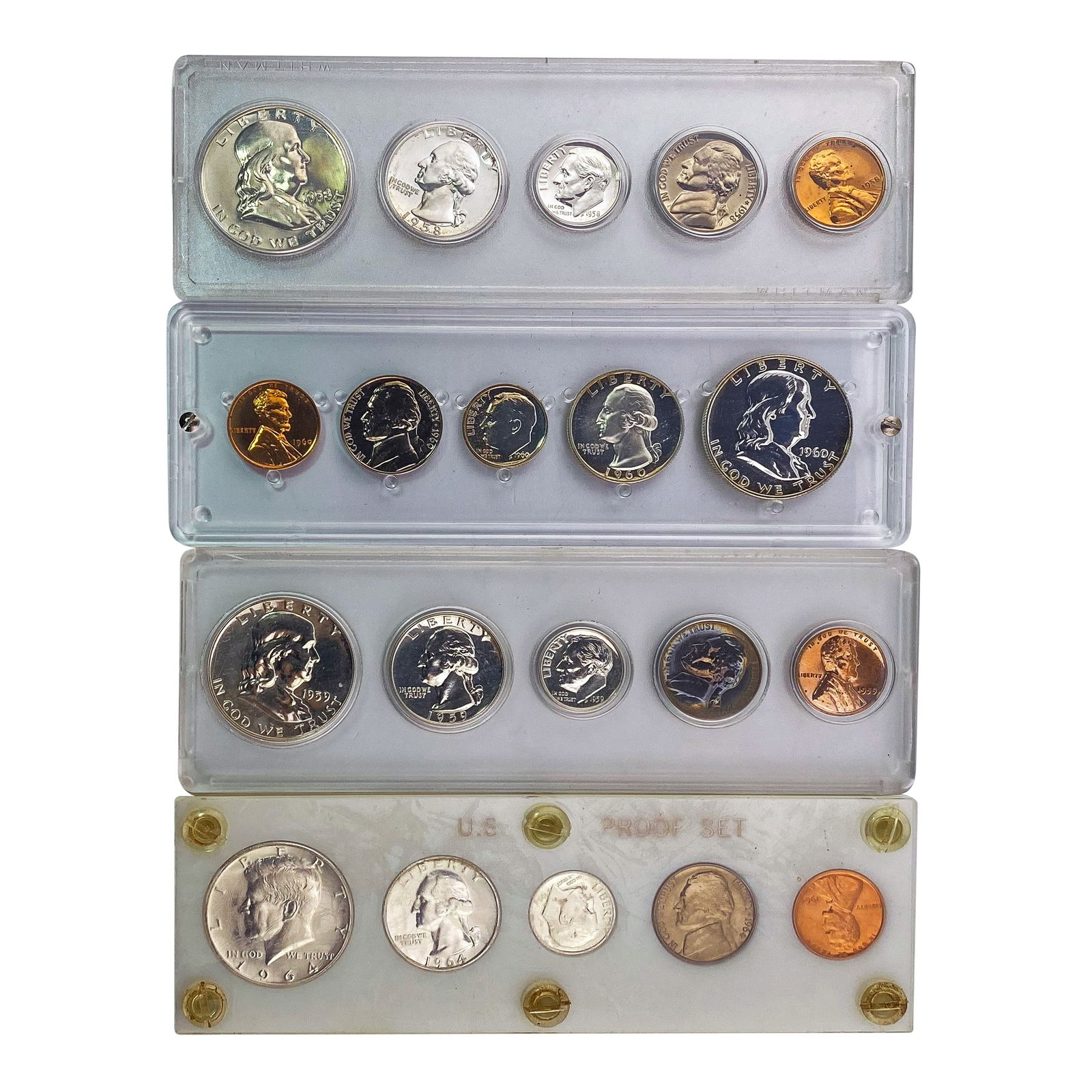 1958-1964 GEM PROOF US Proof Set Lot [20 Coins] (1 of 10)