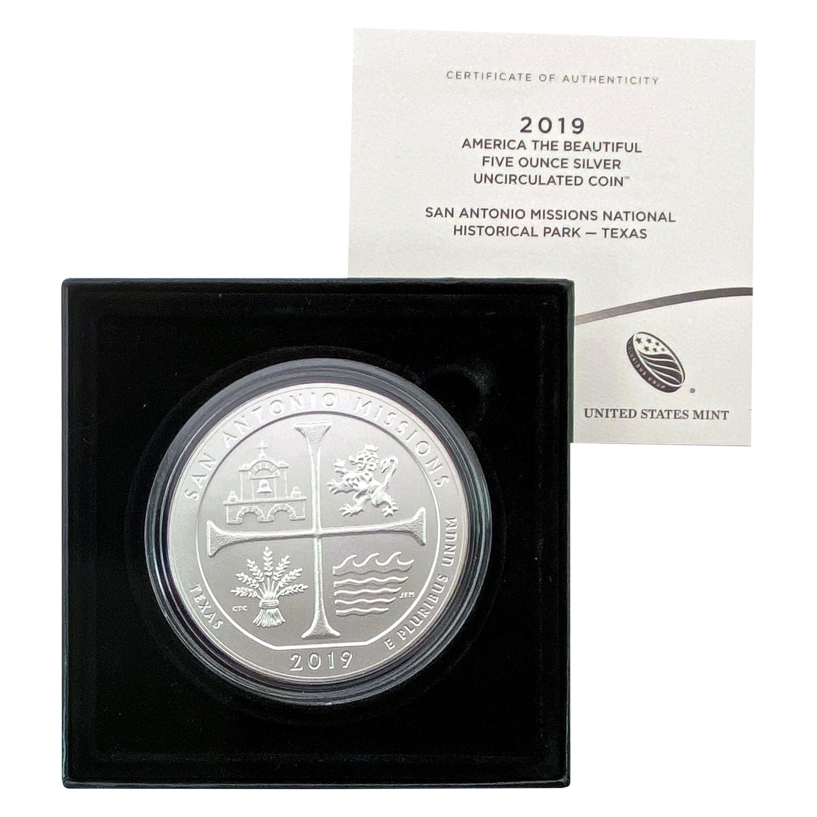 2019 ATB San Antonio Missions 5oz Silver Round (1 of 4)