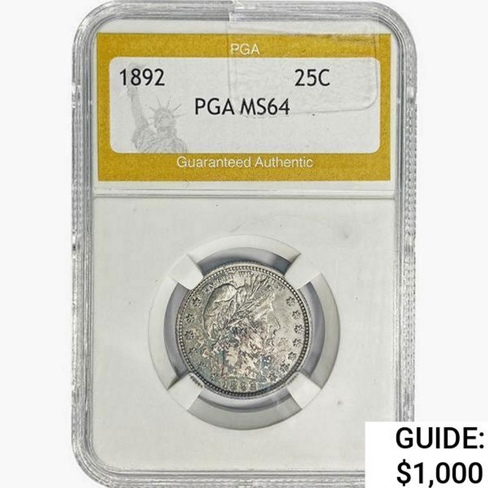 1892 Barber Quarter PGA MS64 (1 of 2)