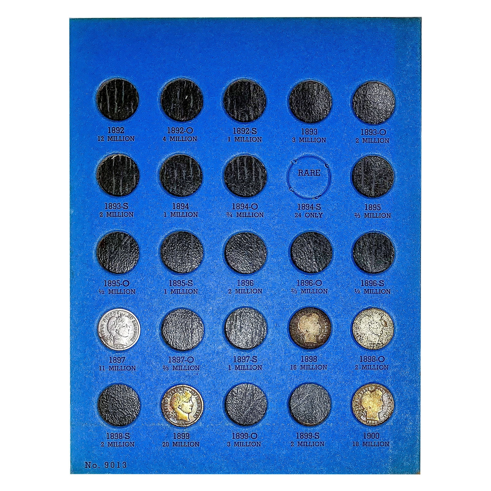 1897-1916 Barber Silver Dime Collection [35 Coins] (1 of 4)