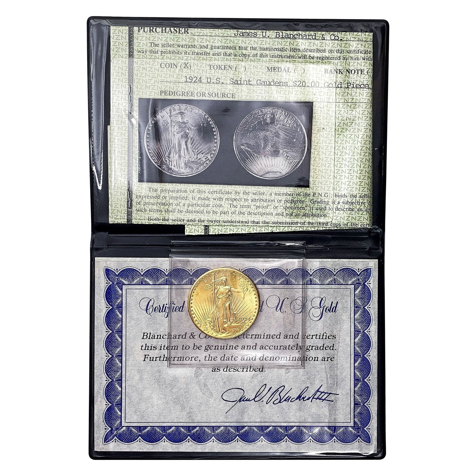 1924 GEM BU St. Gaudins W/PNG Photo Cert [1 Coin] (1 of 2)