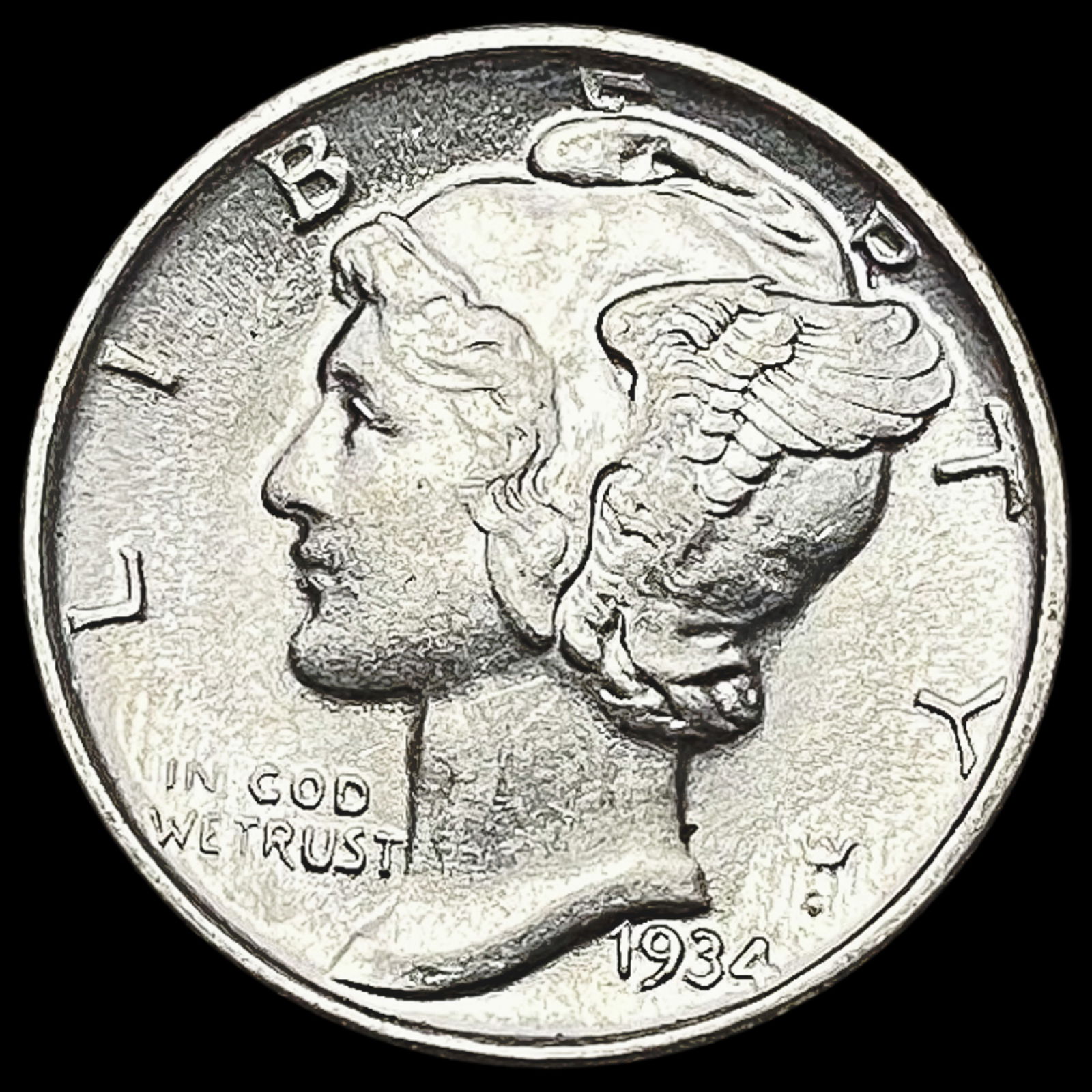 1934 Mercury Dime CHOICE BU (1 of 2)