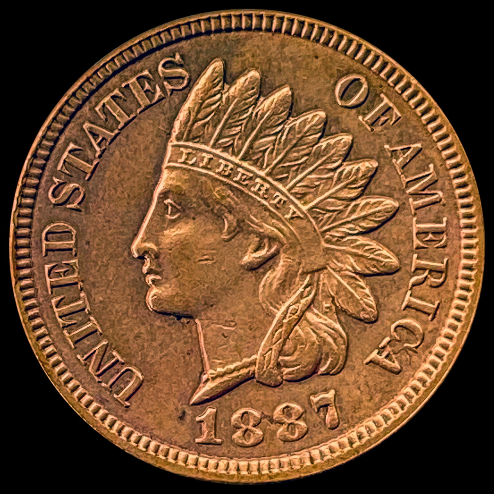 1887 Indian Head Cent UNCIRCULATED (1 of 2)