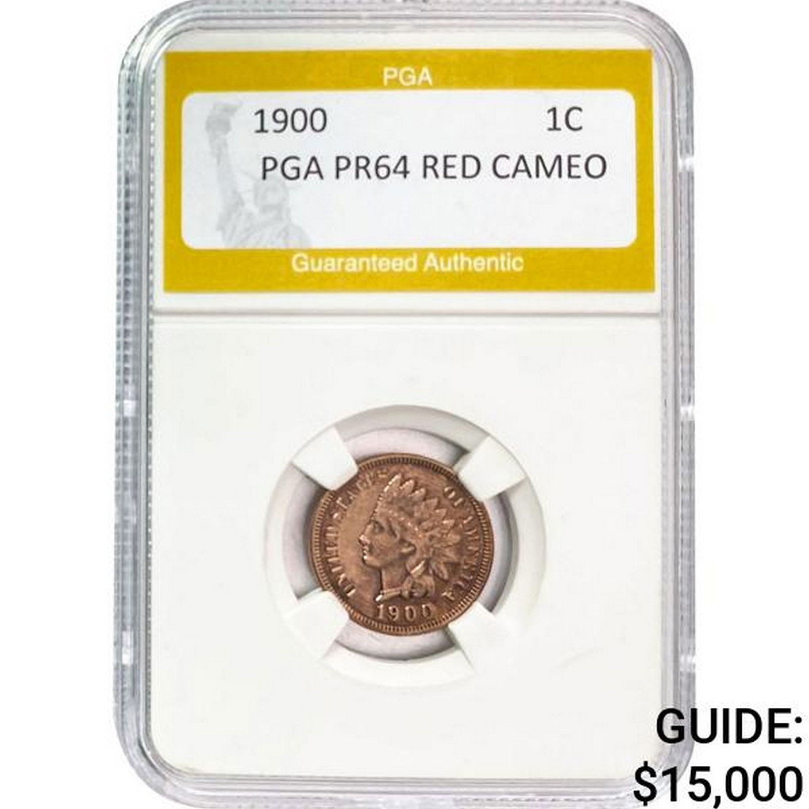 1900 1C Indian Head Cent PGA PR64 RED CA (1 of 2)