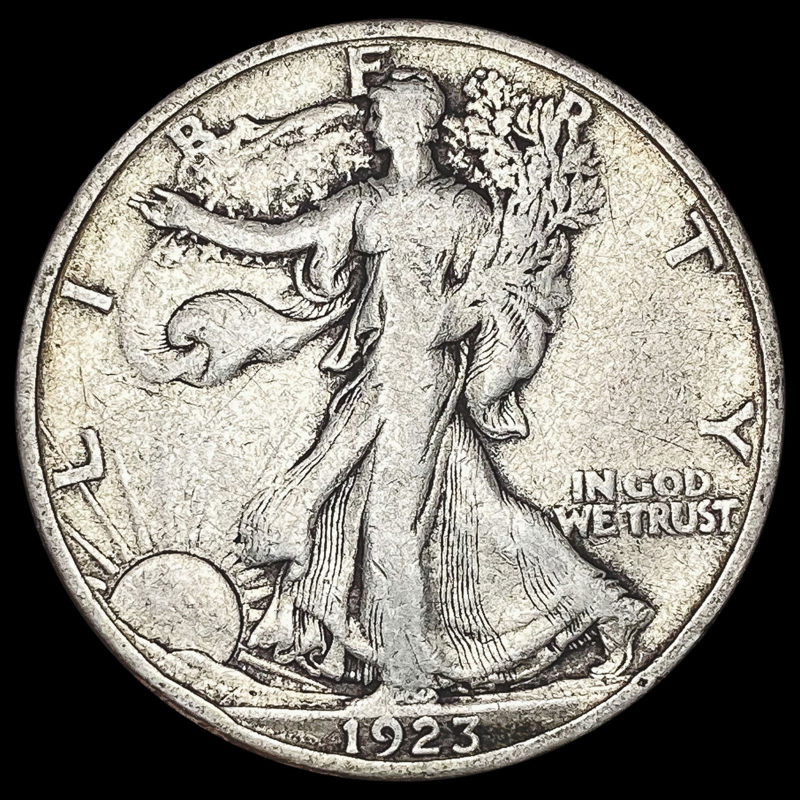 1923-S Walking Liberty Half Dollar LIGHTLY CIRCULATED (1 of 2)