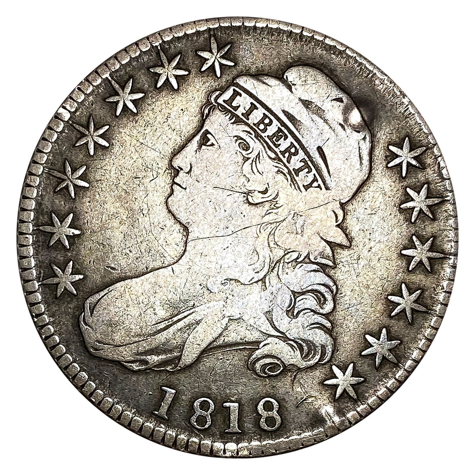 1818 Capped Bust Half Dollar Fine (1 of 2)
