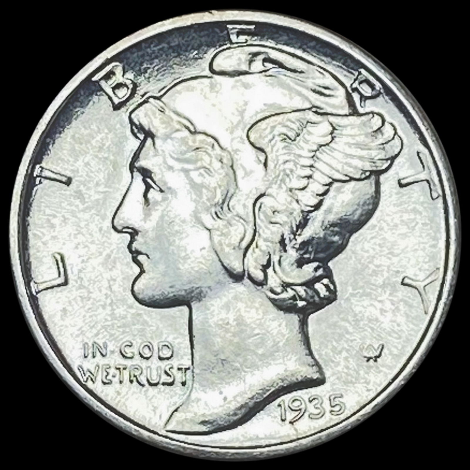 1935 Mercury Dime CHOICE BU (1 of 2)