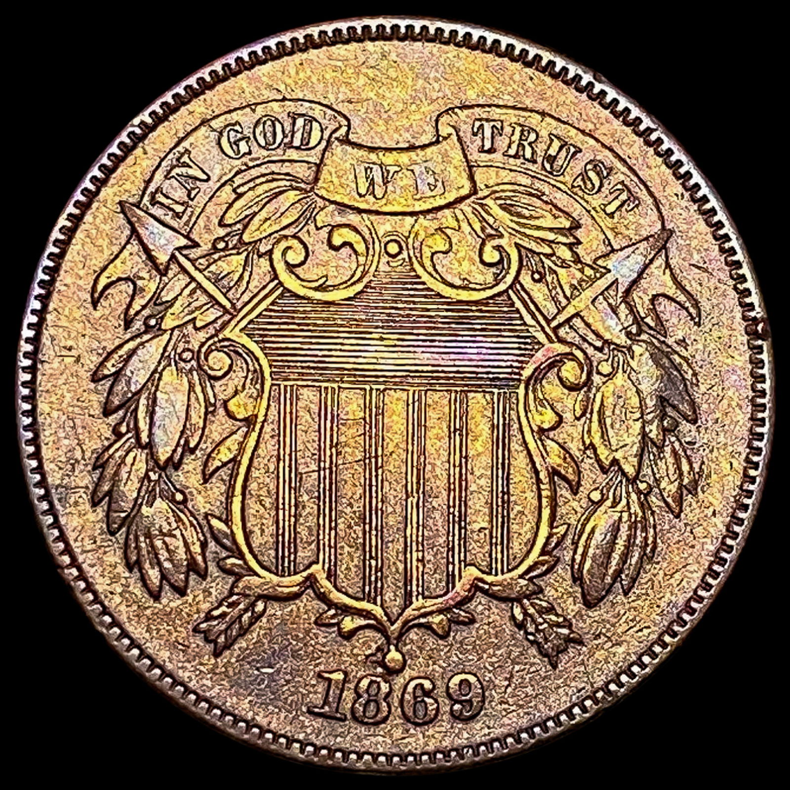 1869 Two-Cent Piece CLOSELY UNCIRCULATED (1 of 2)