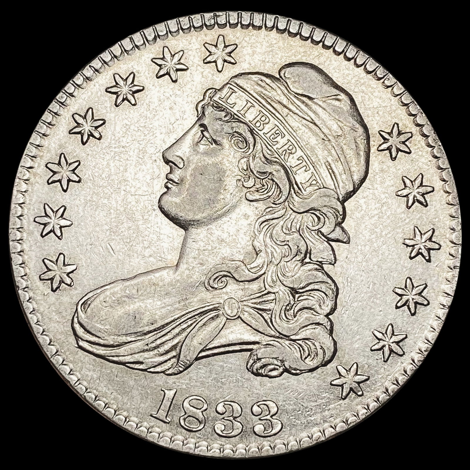 1833 Capped Bust Half Dollar CLOSELY UNCIRCULATED (1 of 2)
