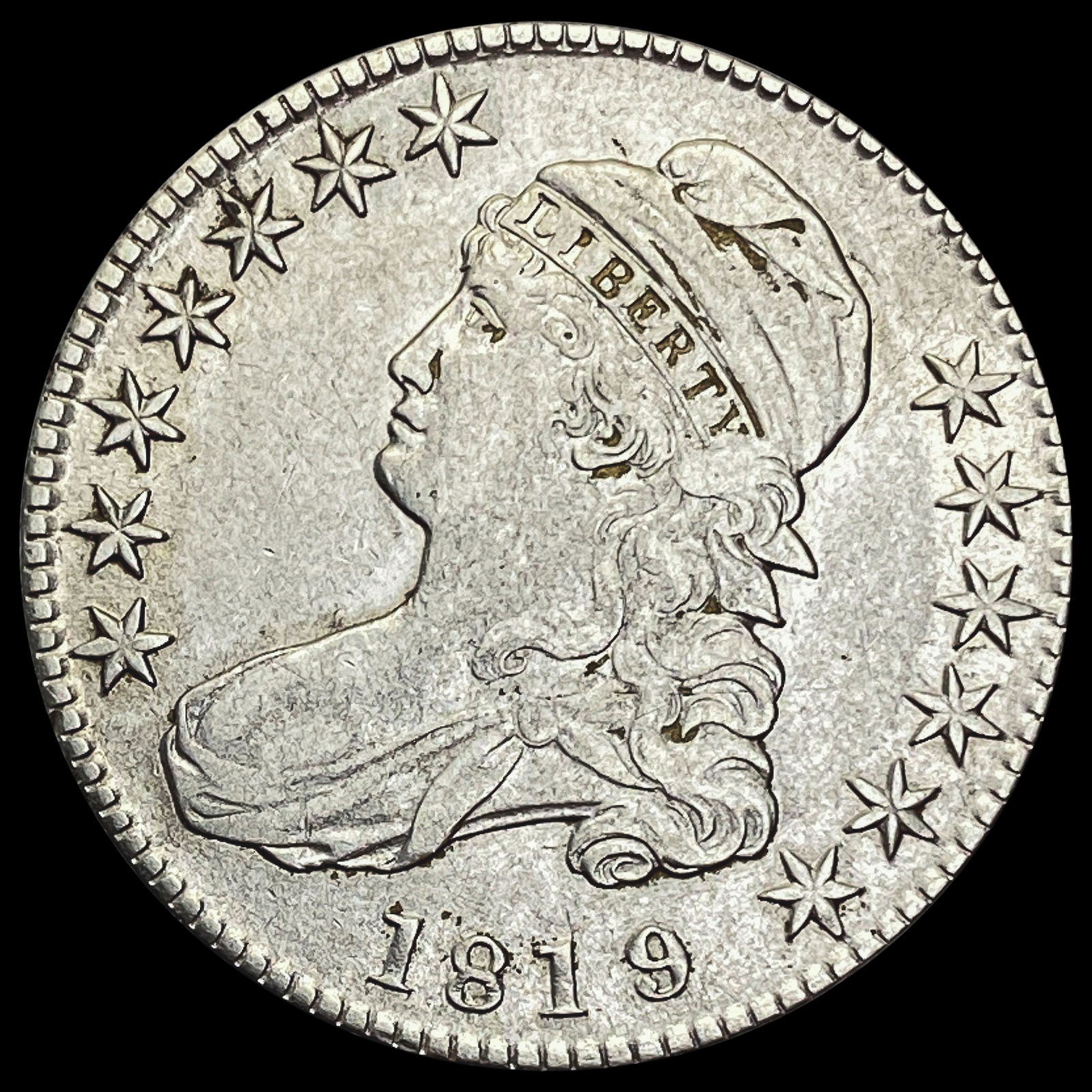 1819 Capped Bust Half Dollar CLOSELY UNCIRCULATED (1 of 2)