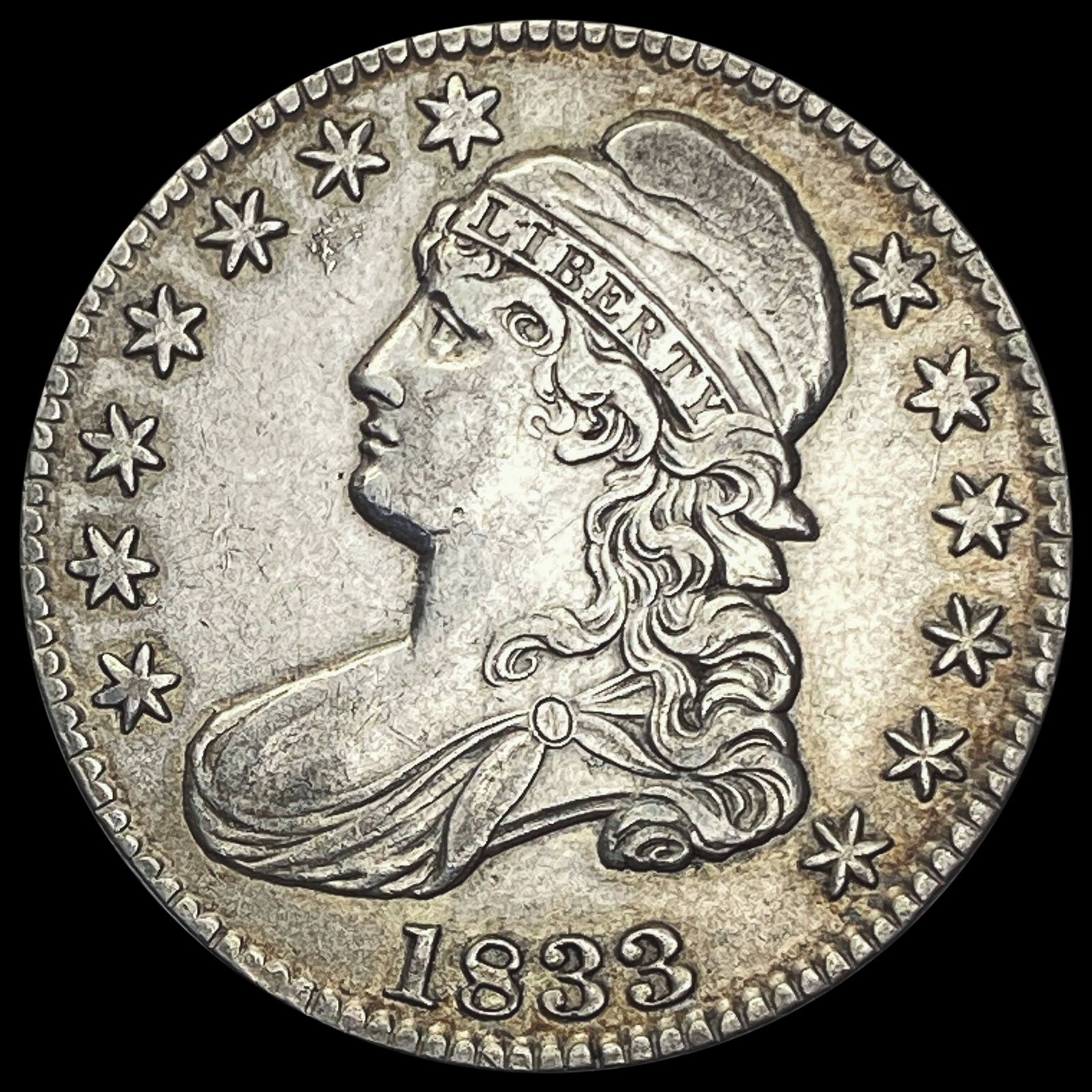 1833 Capped Bust Half Dollar CLOSELY UNCIRCULATED (1 of 2)