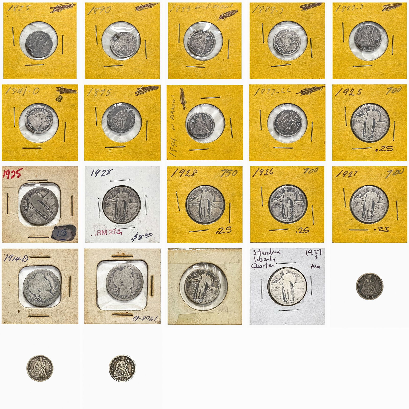 1853-1930 Better US Silver Coinage Lot [22 Coins] (1 of 8)