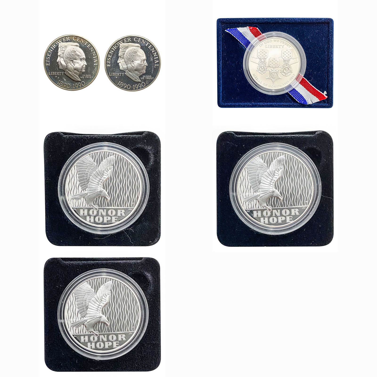 1990-2011 US Silver Commem. Dollar Lot [6 Coins] (1 of 7)