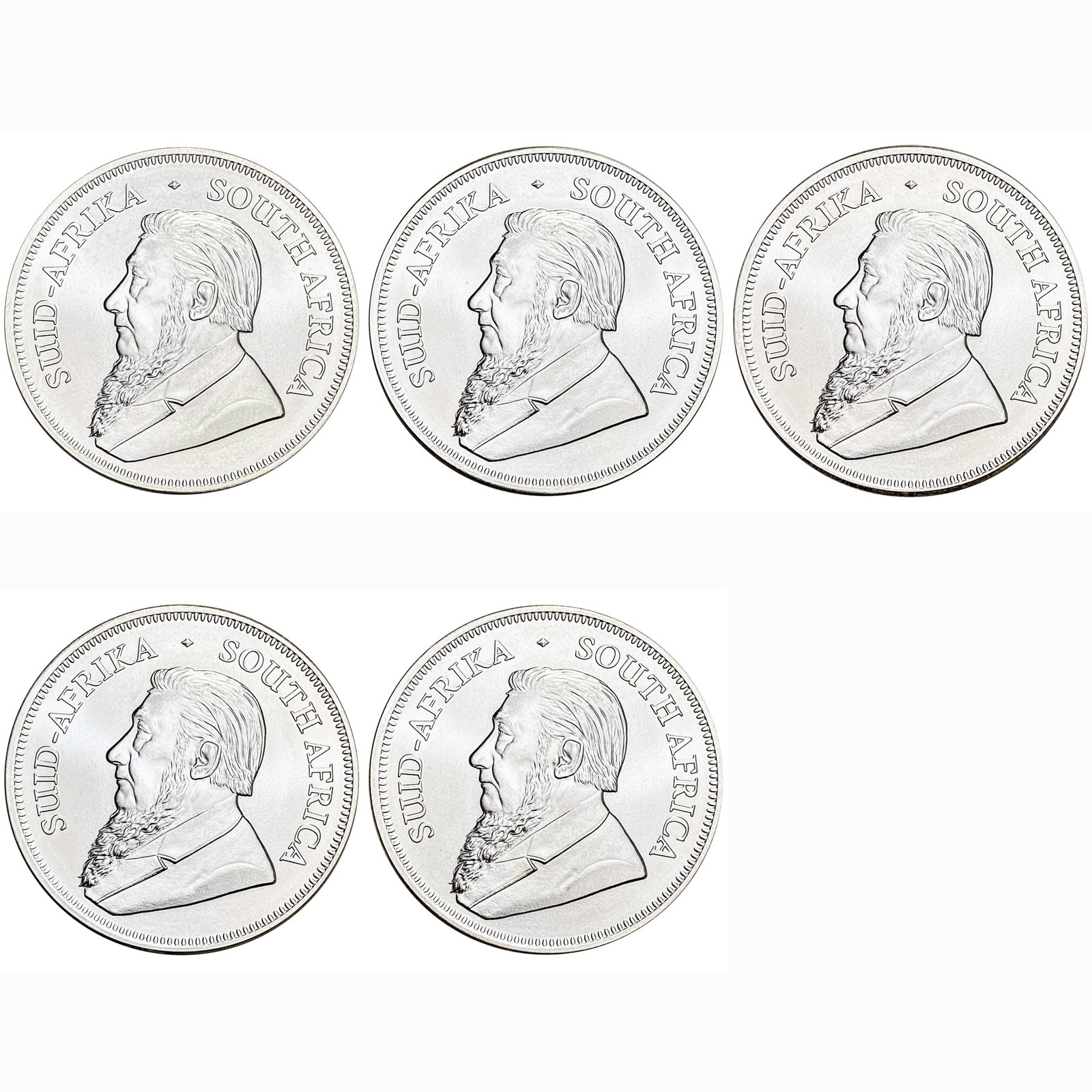 2023 [5] South Africa 1oz Sil Krugerrandd[5 Coins]: 2023 [5] South Africa 1oz Sil Krugerrandd[5 Coins]