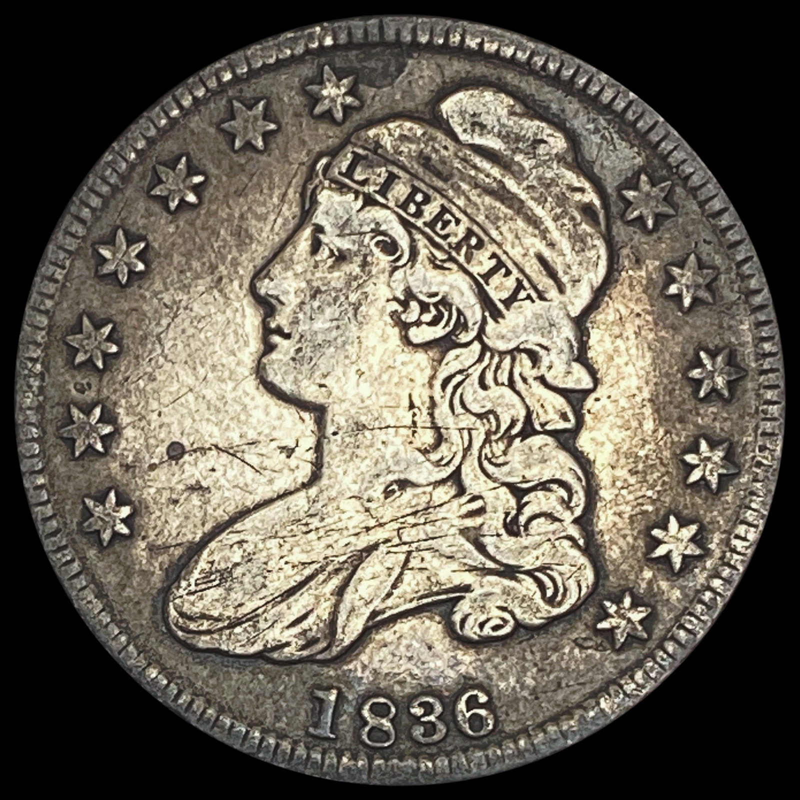 1836 Capped Bust Half Dollar LIGHTLY CIRCULATED: 1836 Capped Bust Half Dollar LIGHTLY CIRCULATED