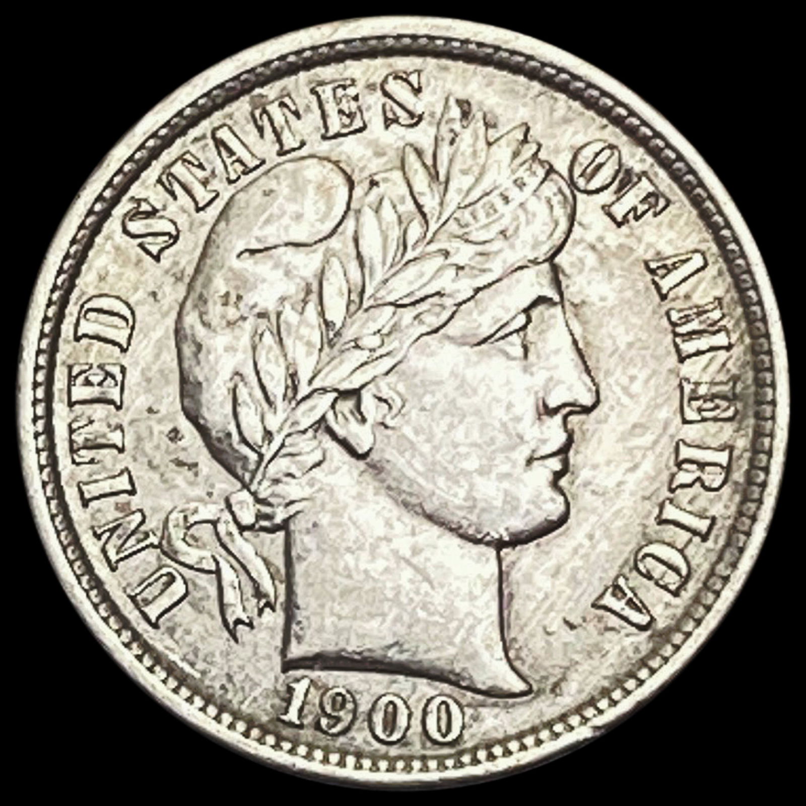 1900-S Barber Dime CLOSELY UNCIRCULATED (1 of 2)