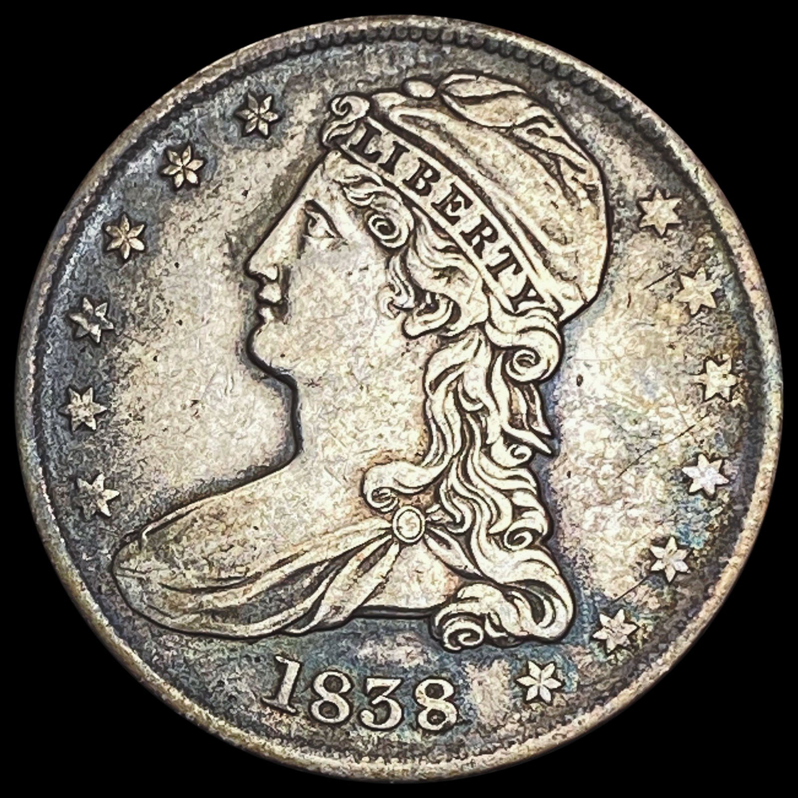 1838 Capped Bust Half Dollar NEARLY UNCIRCULATED (1 of 2)