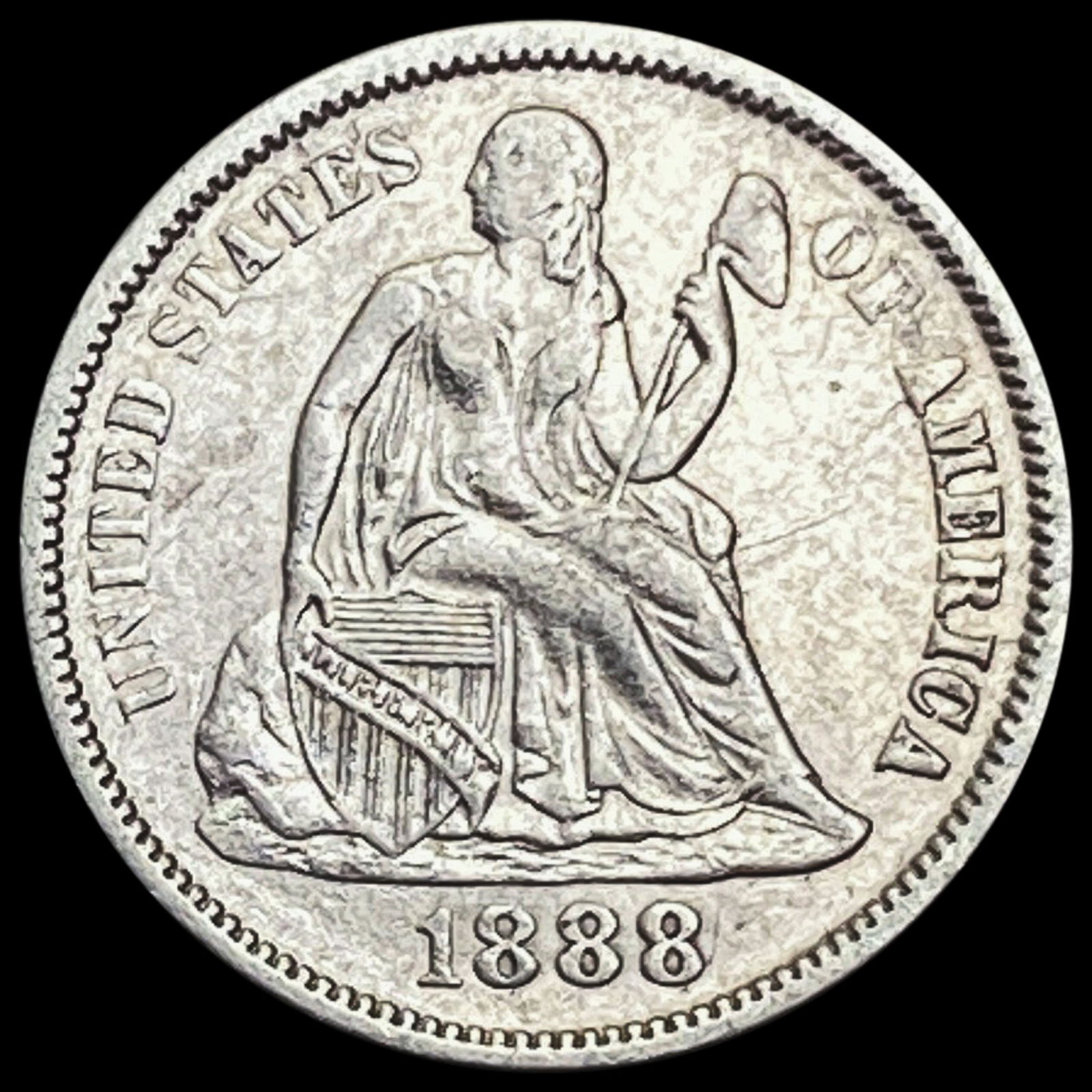 1888 Seated Liberty Dime CLOSELY UNCIRCULATED (1 of 2)